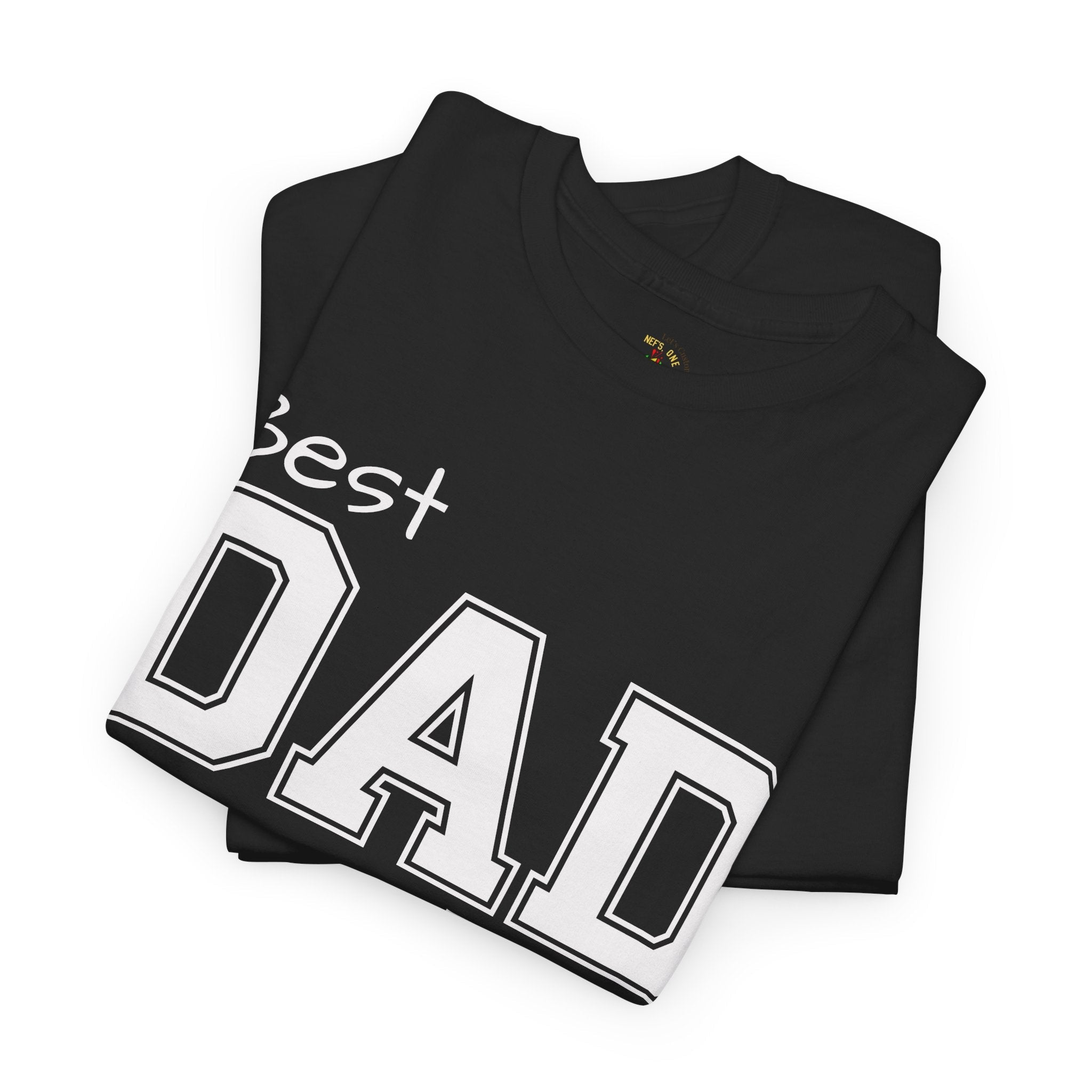 Best Dad Ever Tee — Custom Family Name & Kid Count on Back