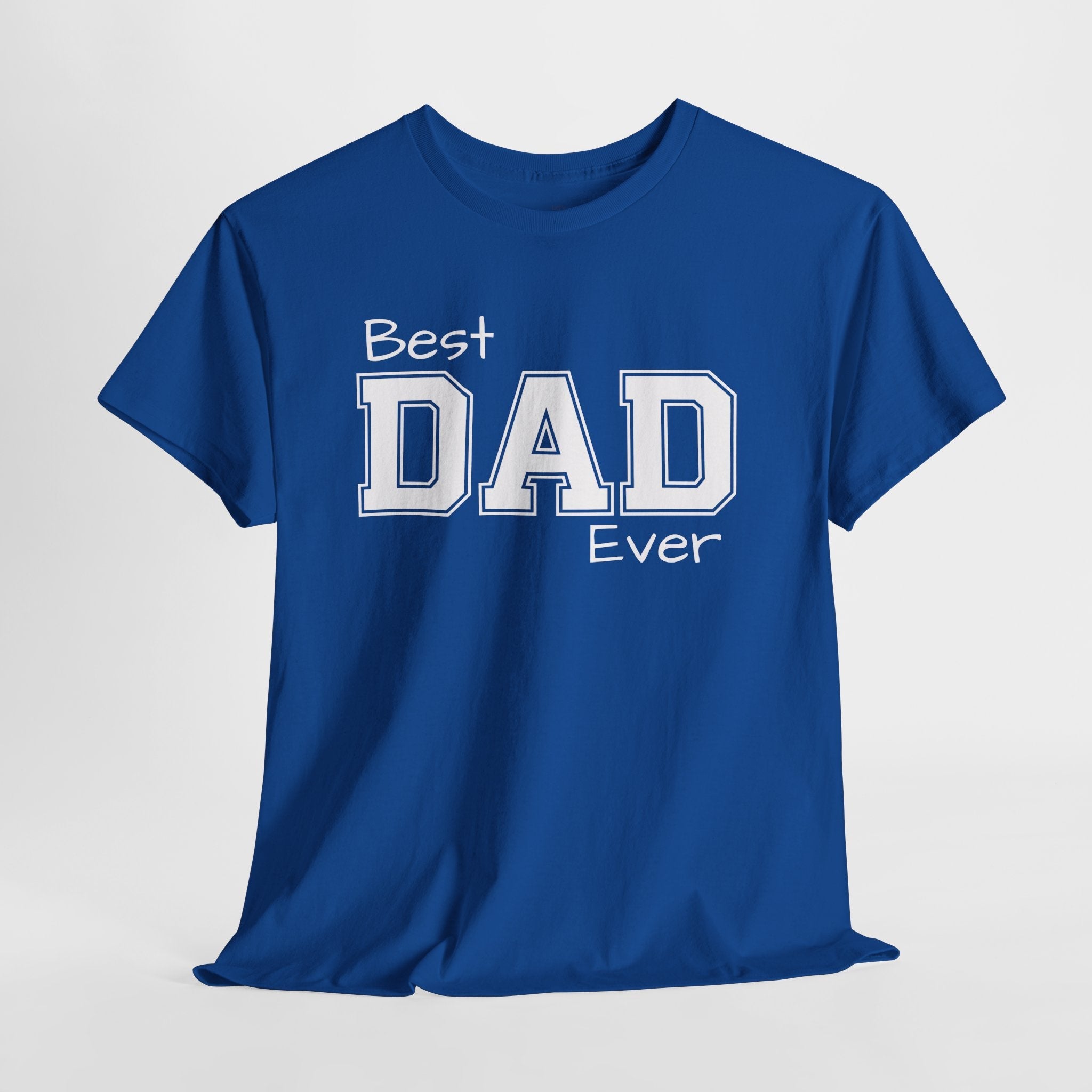 Best Dad Ever Tee — Custom Family Name & Kid Count on Back