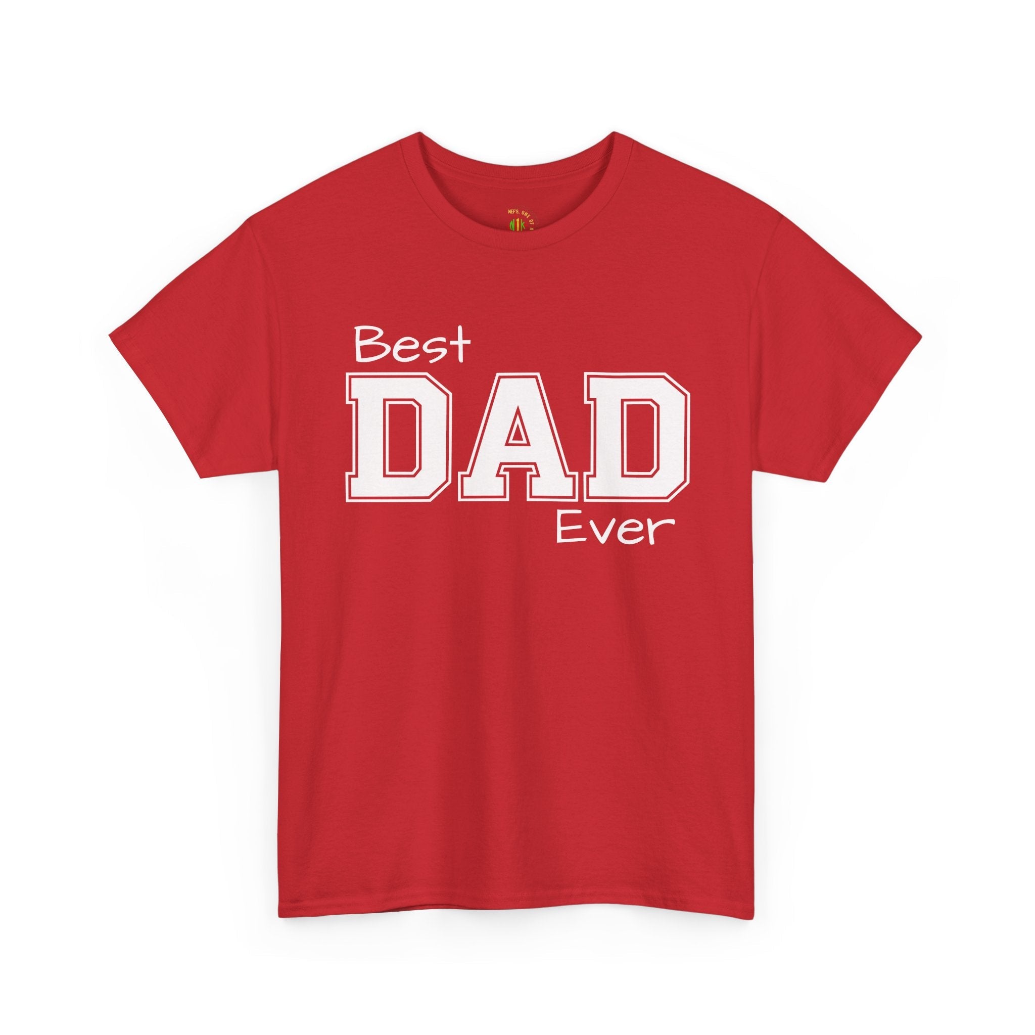 Best Dad Ever Tee — Custom Family Name & Kid Count on Back