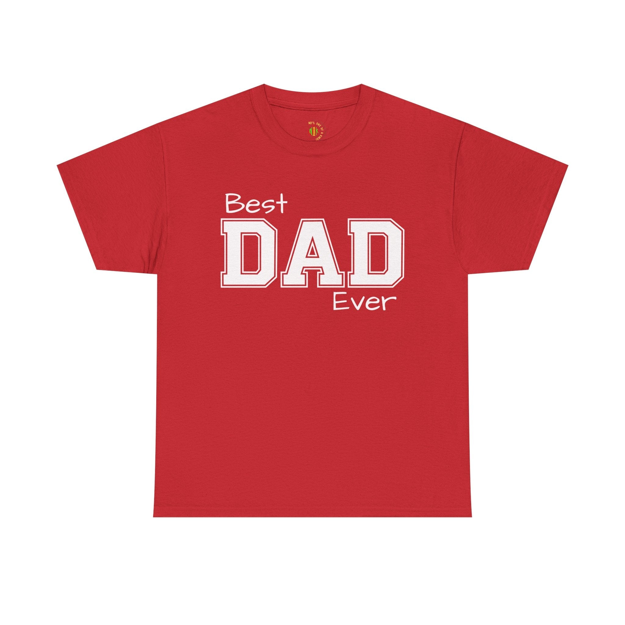 Best Dad Ever Tee — Custom Family Name & Kid Count on Back