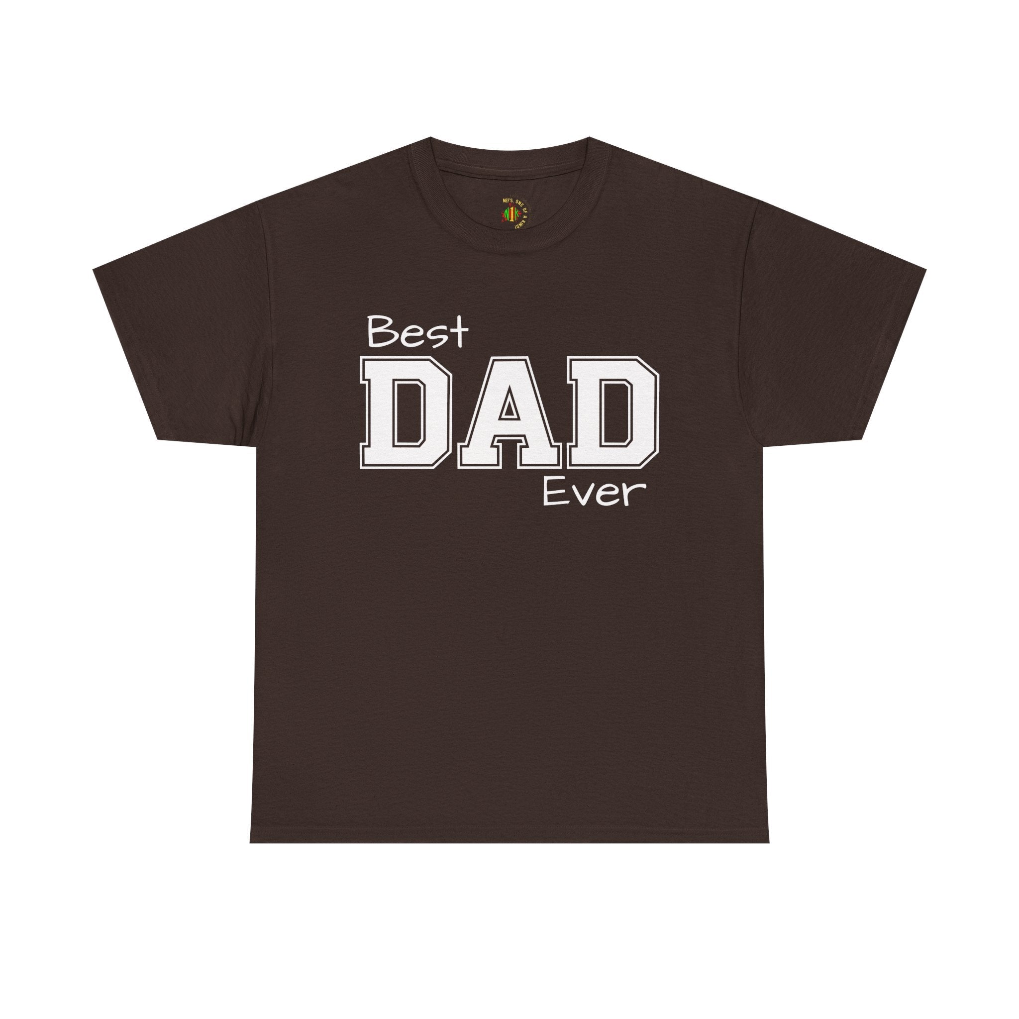 Best Dad Ever Tee — Custom Family Name & Kid Count on Back