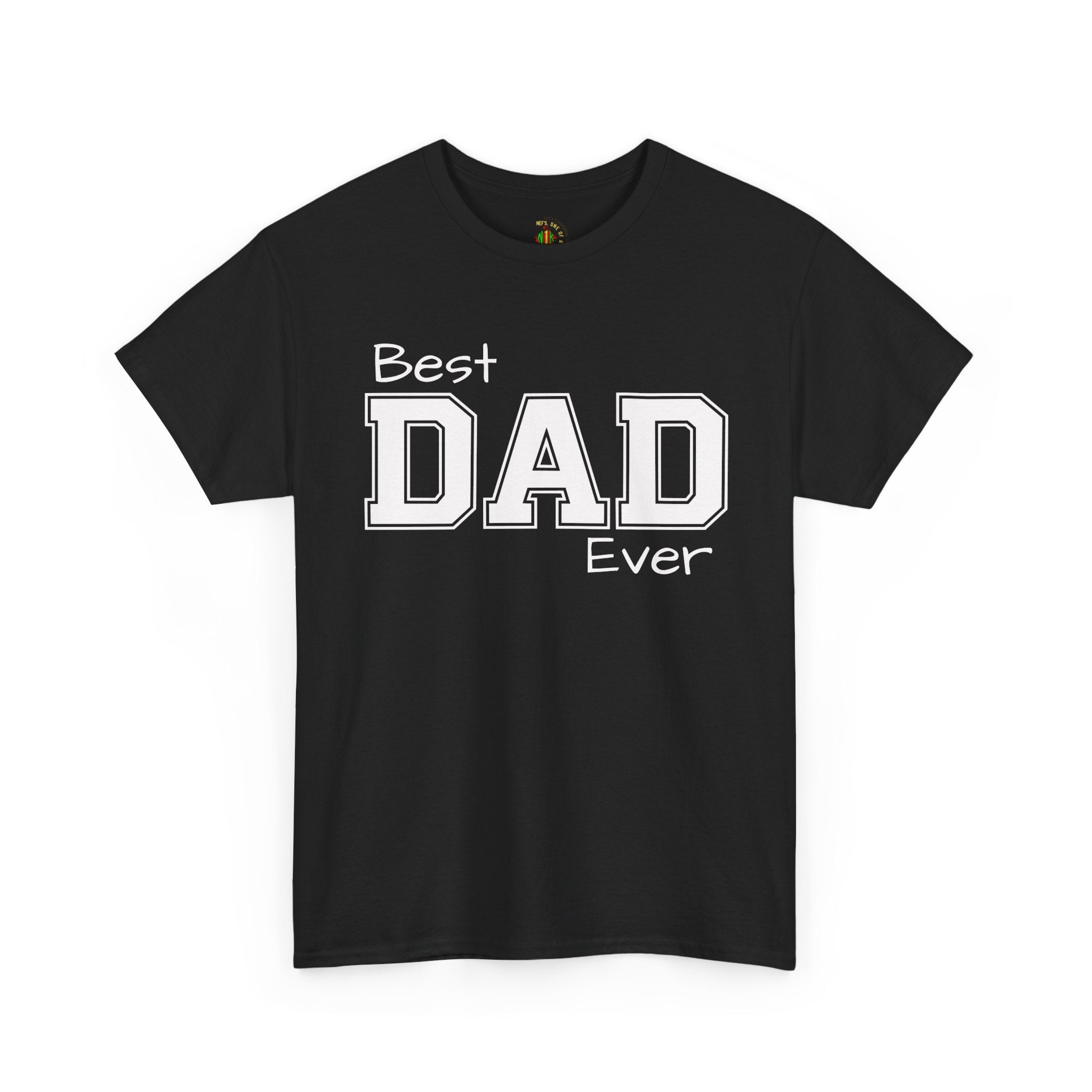 Best Dad Ever Tee — Custom Family Name & Kid Count on Back
