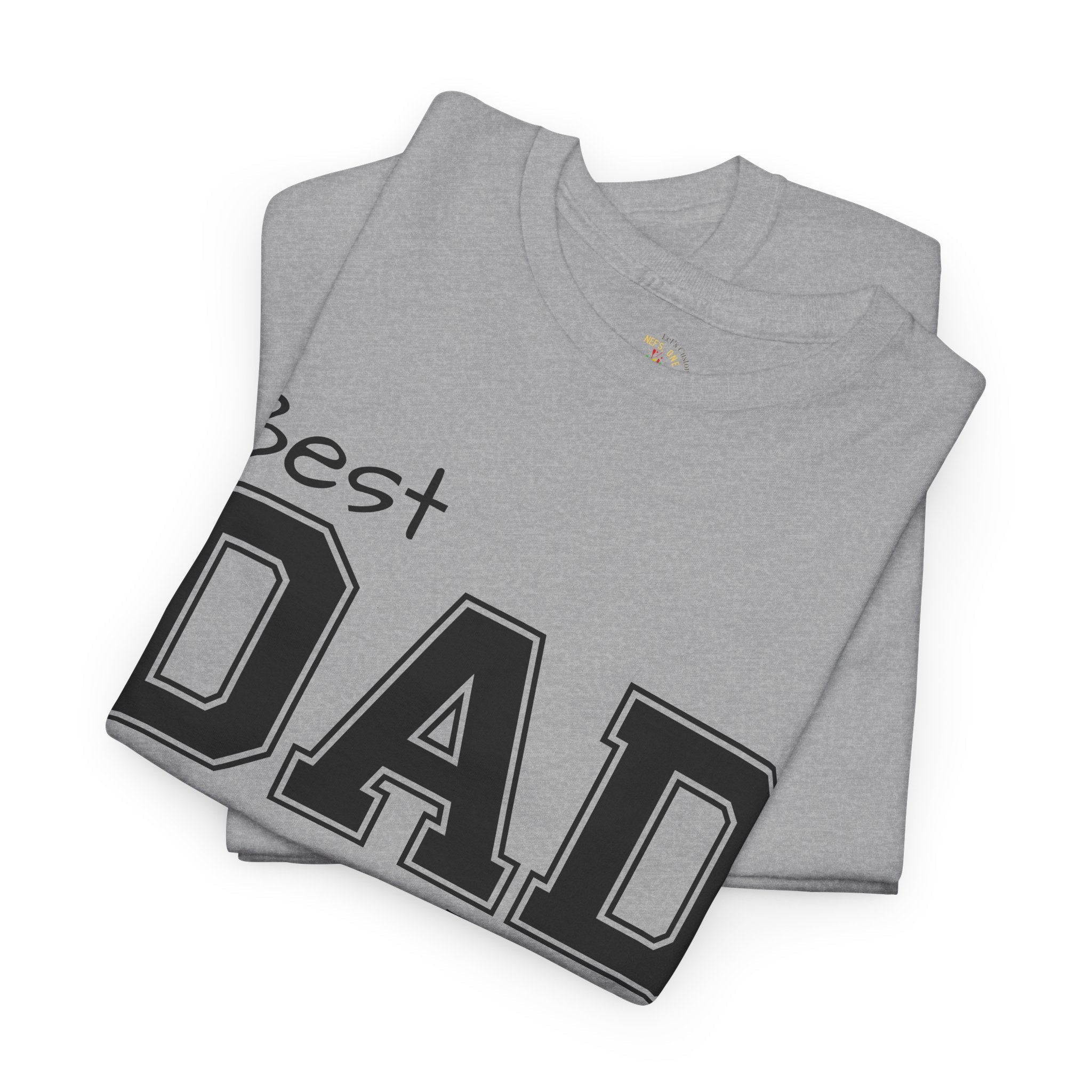 Best Dad Ever Tee — Custom Family Name & Kid Count on Back