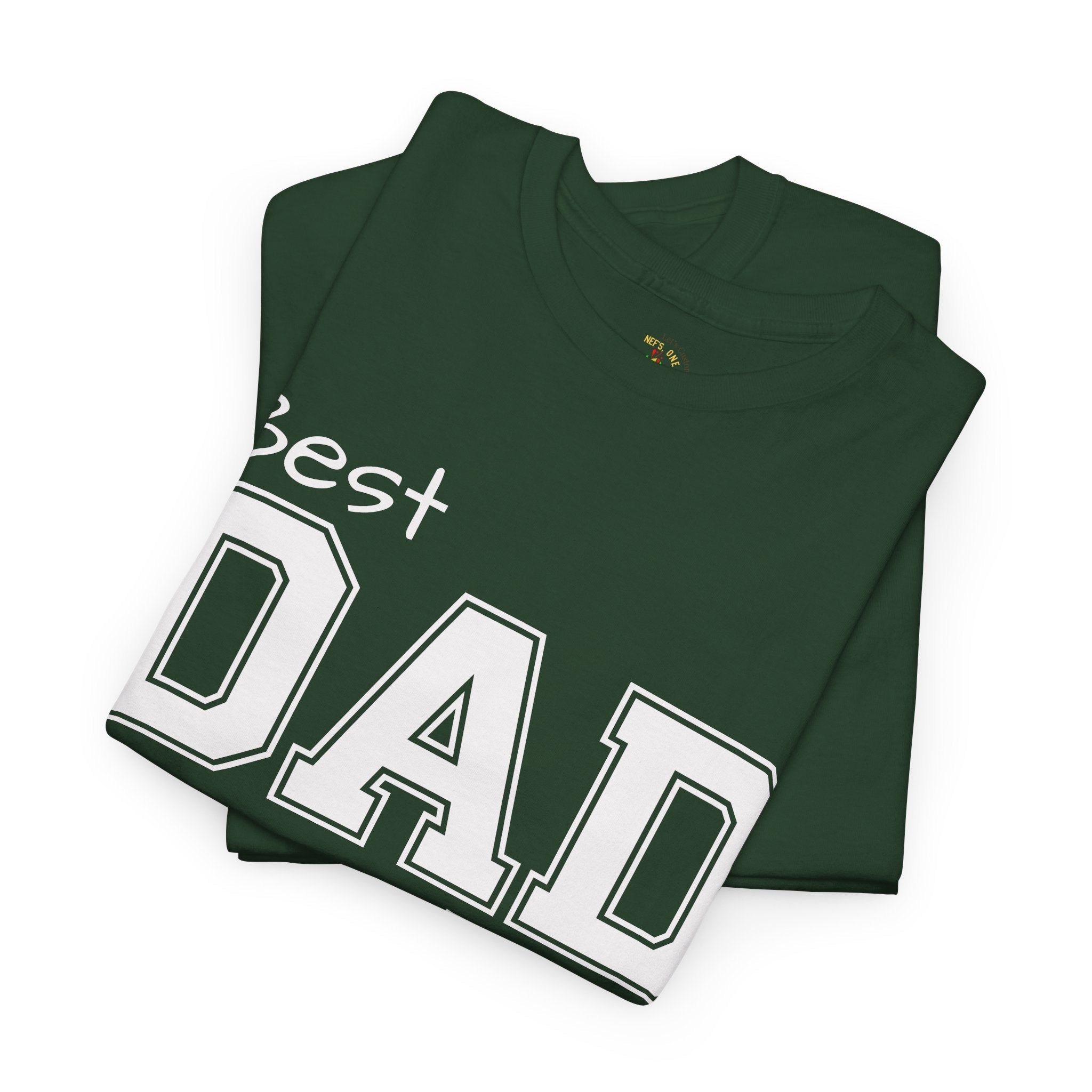 Best Dad Ever Tee — Custom Family Name & Kid Count on Back