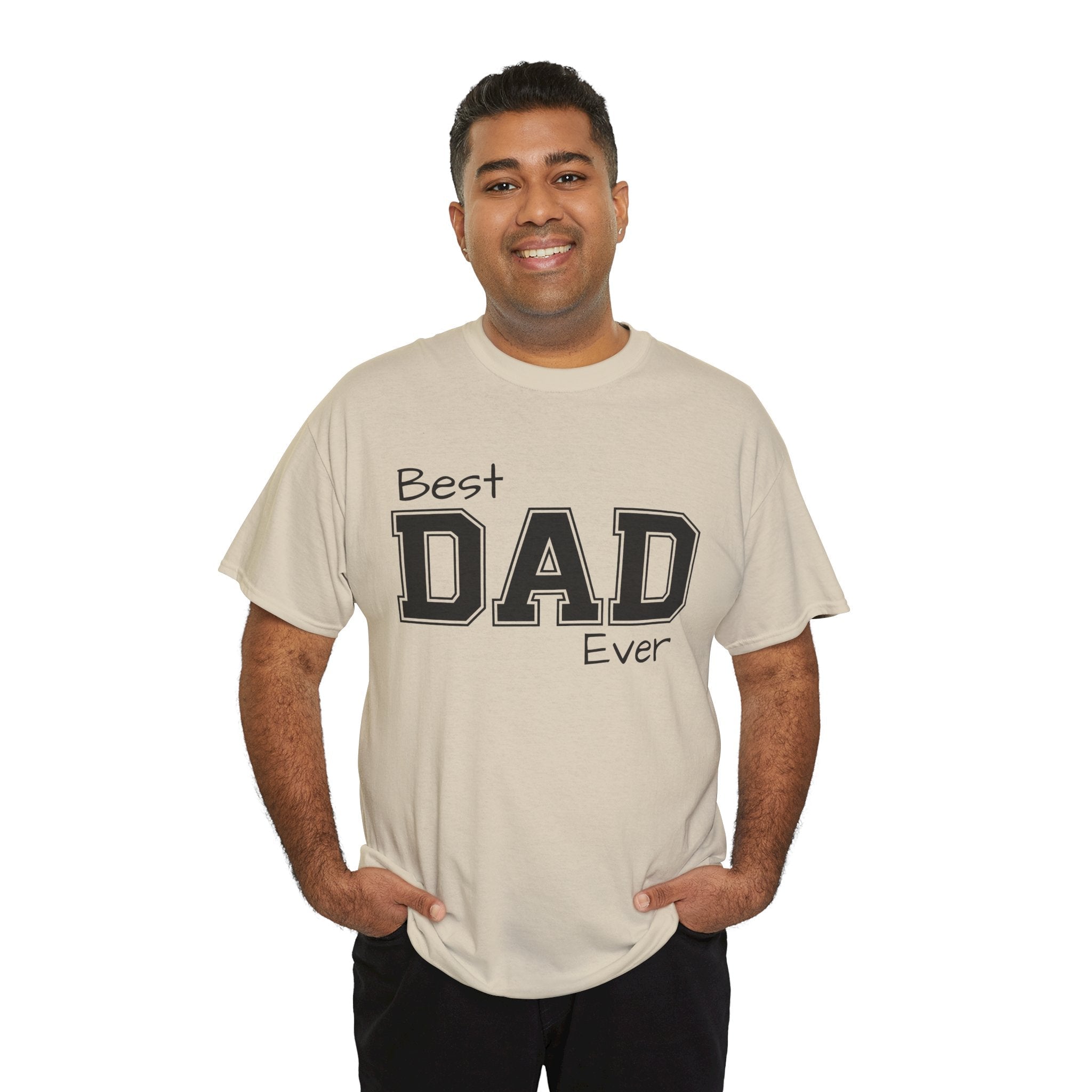 Best Dad Ever Tee — Custom Family Name & Kid Count on Back