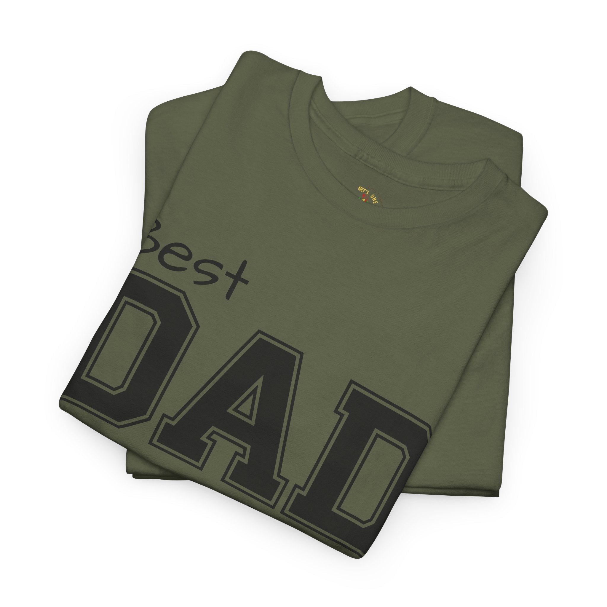 Best Dad Ever Tee — Custom Family Name & Kid Count on Back