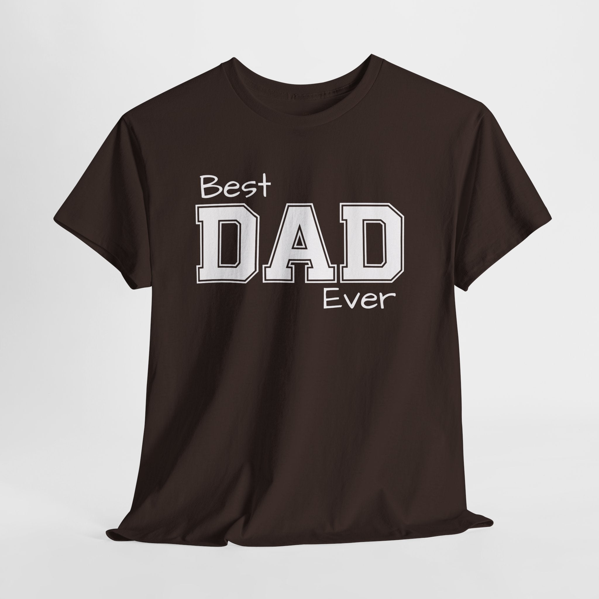 Best Dad Ever Tee — Custom Family Name & Kid Count on Back