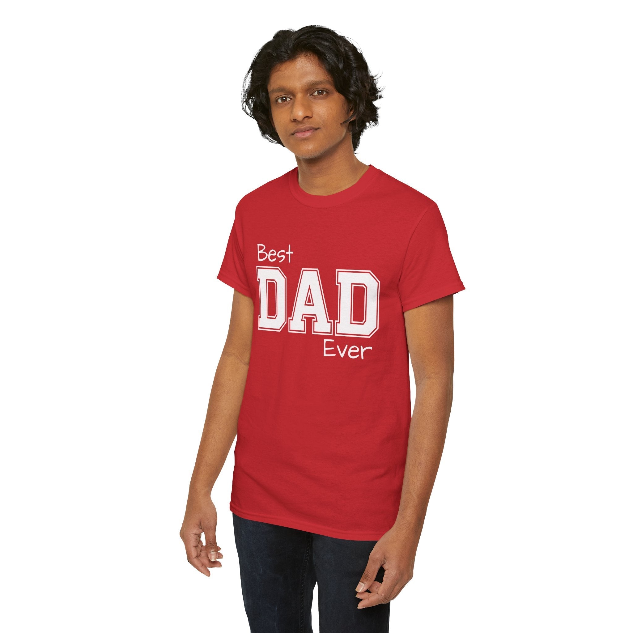 Best Dad Ever Tee — Custom Family Name & Kid Count on Back