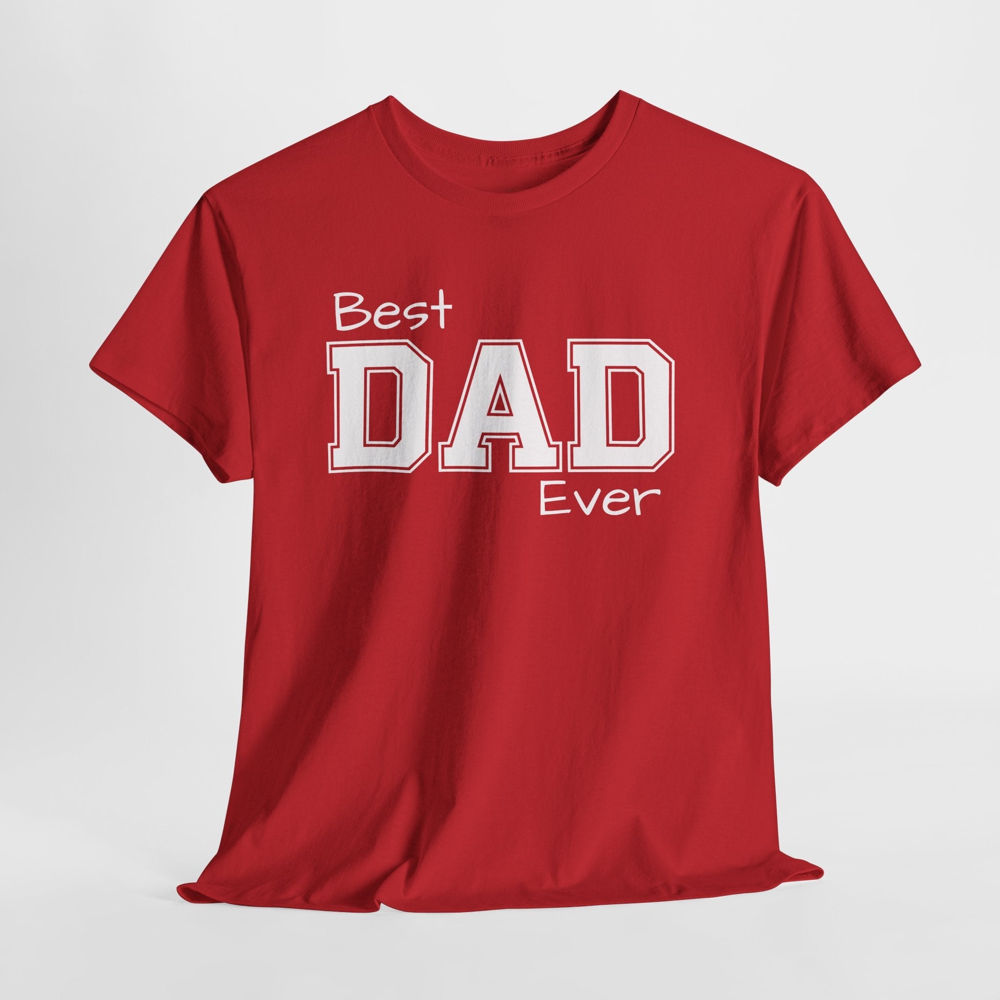Best Dad Ever Tee — Custom Family Name & Kid Count on Back