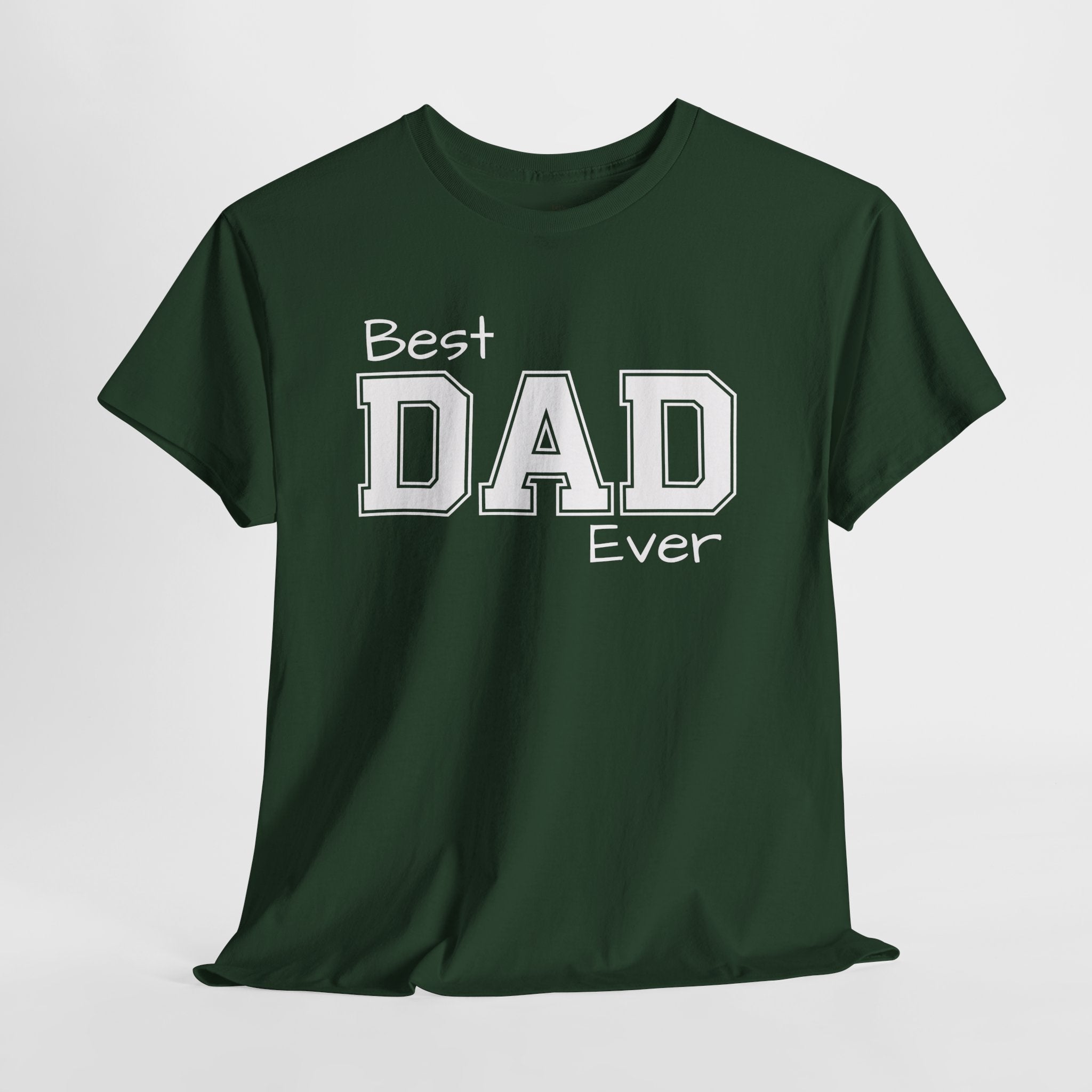 Best Dad Ever Tee — Custom Family Name & Kid Count on Back