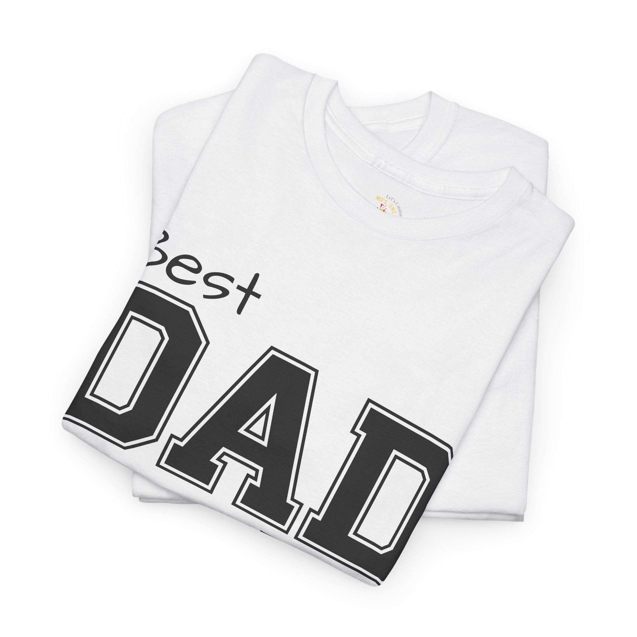 Best Dad Ever Tee — Custom Family Name & Kid Count on Back