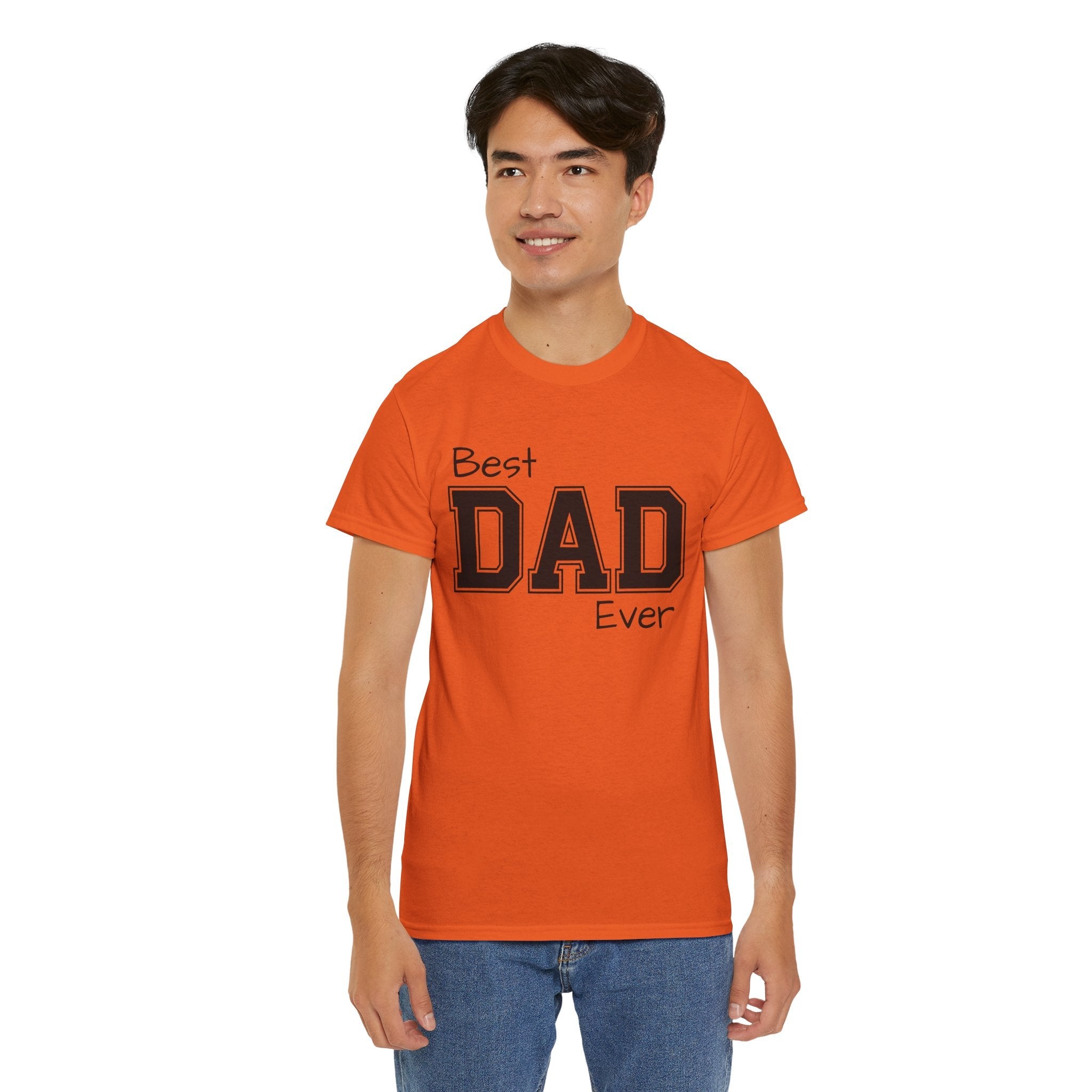 Best Dad Ever Tee — Custom Family Name & Kid Count on Back