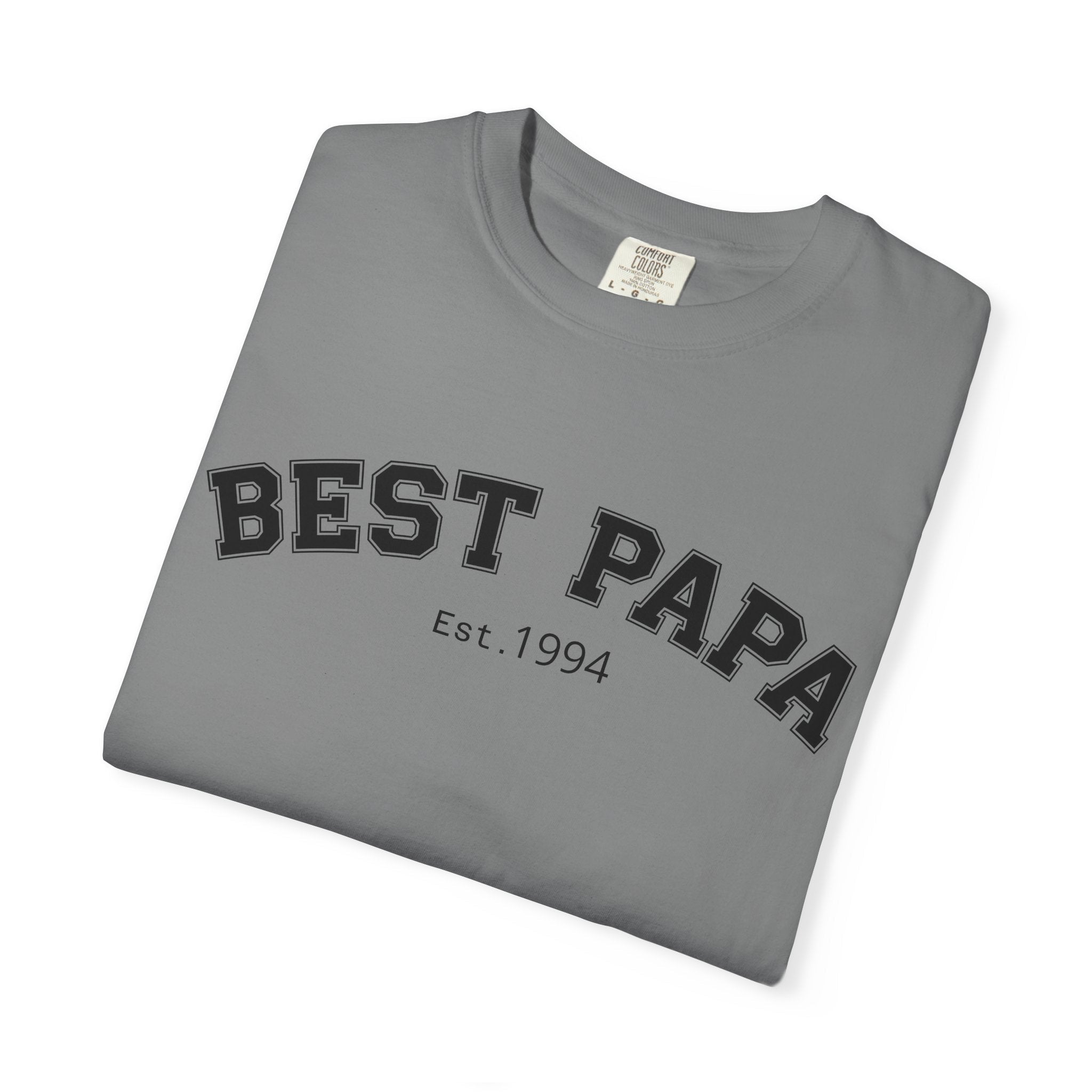 Best Papa "Personalize the Est. Date" T-Shirt — Father’s Day Gift Tee