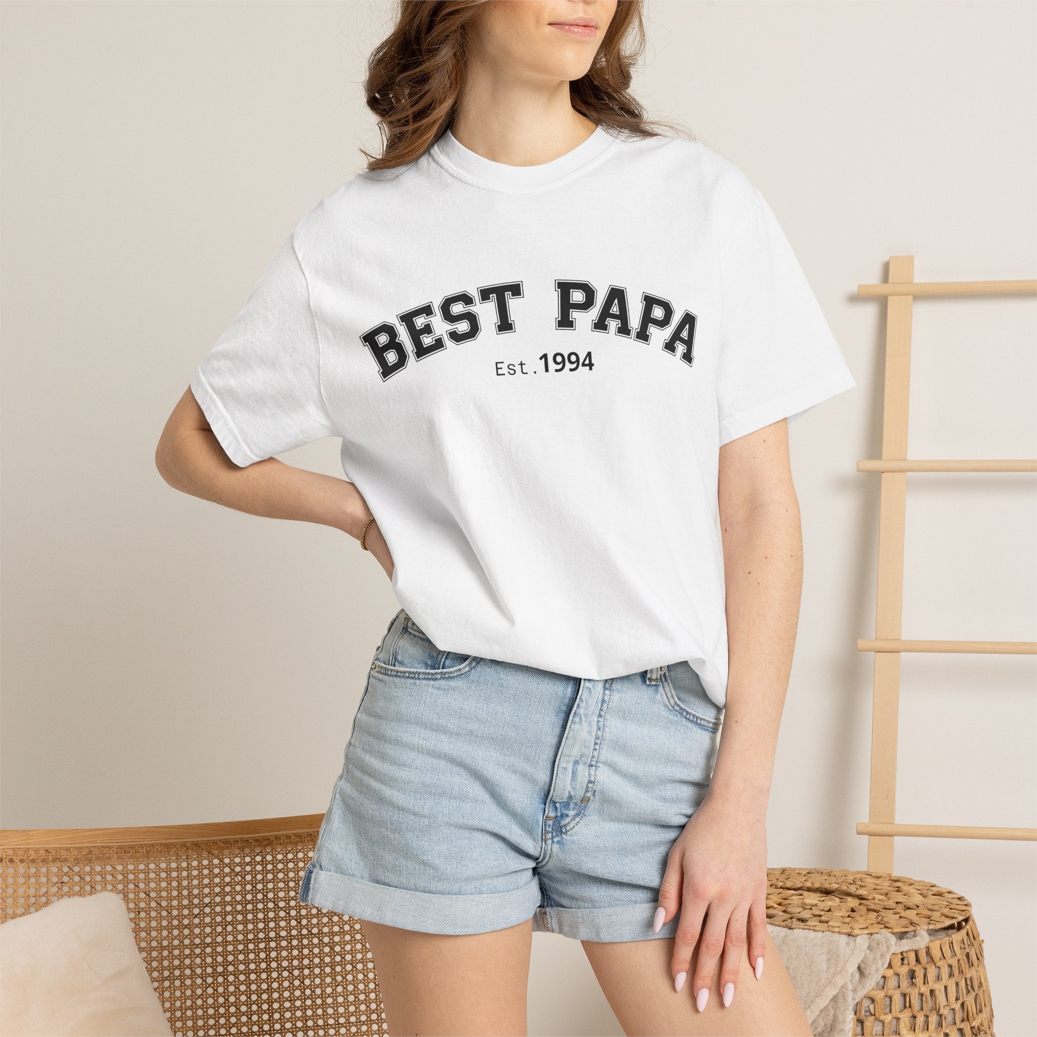 Best Papa "Personalize the Est. Date" T-Shirt — Father’s Day Gift Tee