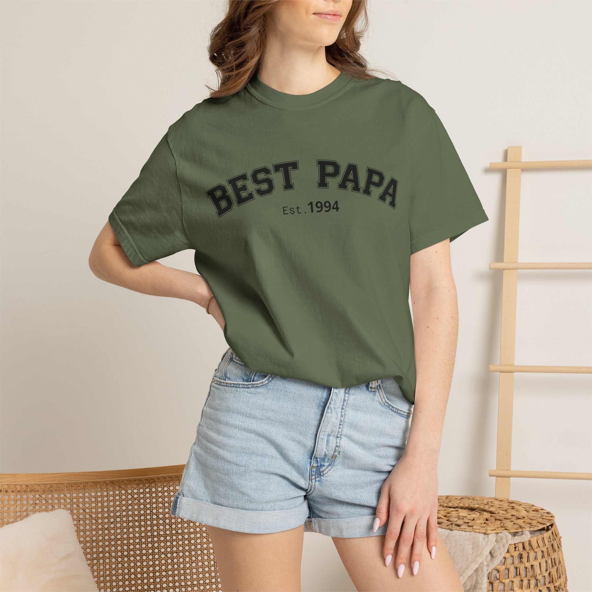 Best Papa "Personalize the Est. Date" T-Shirt — Father’s Day Gift Tee