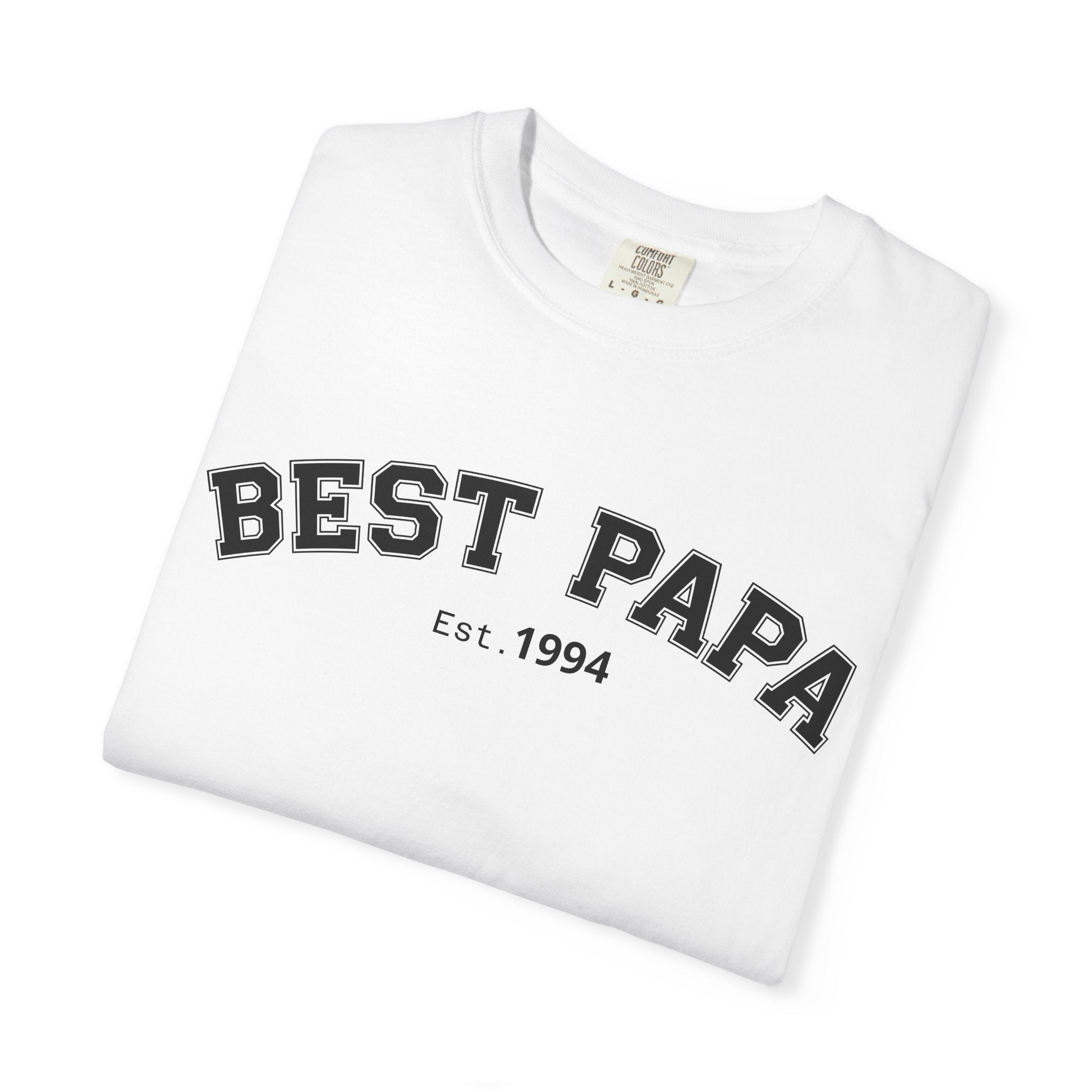 Best Papa "Personalize the Est. Date" T-Shirt — Father’s Day Gift Tee