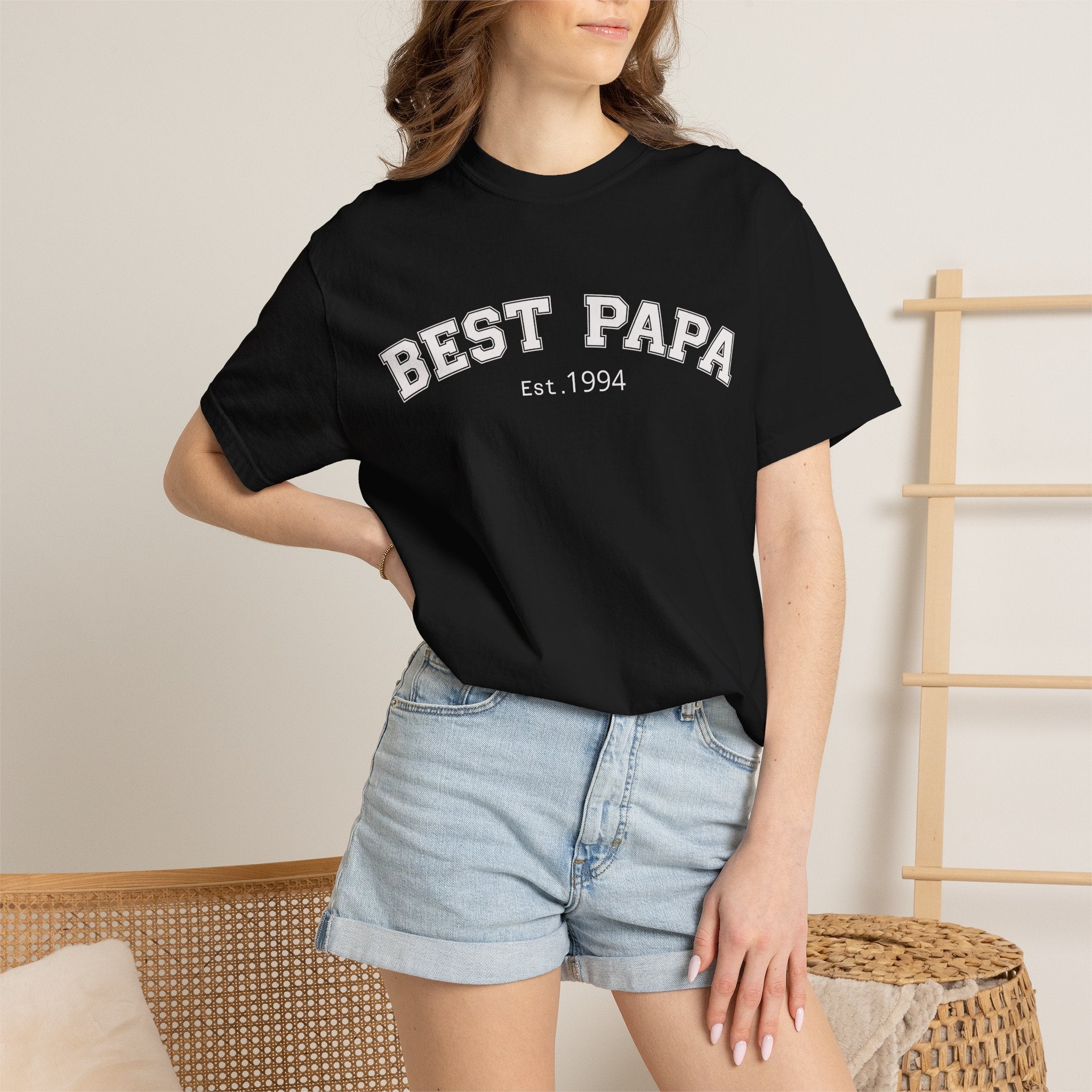 Best Papa "Personalize the Est. Date" T-Shirt — Father’s Day Gift Tee