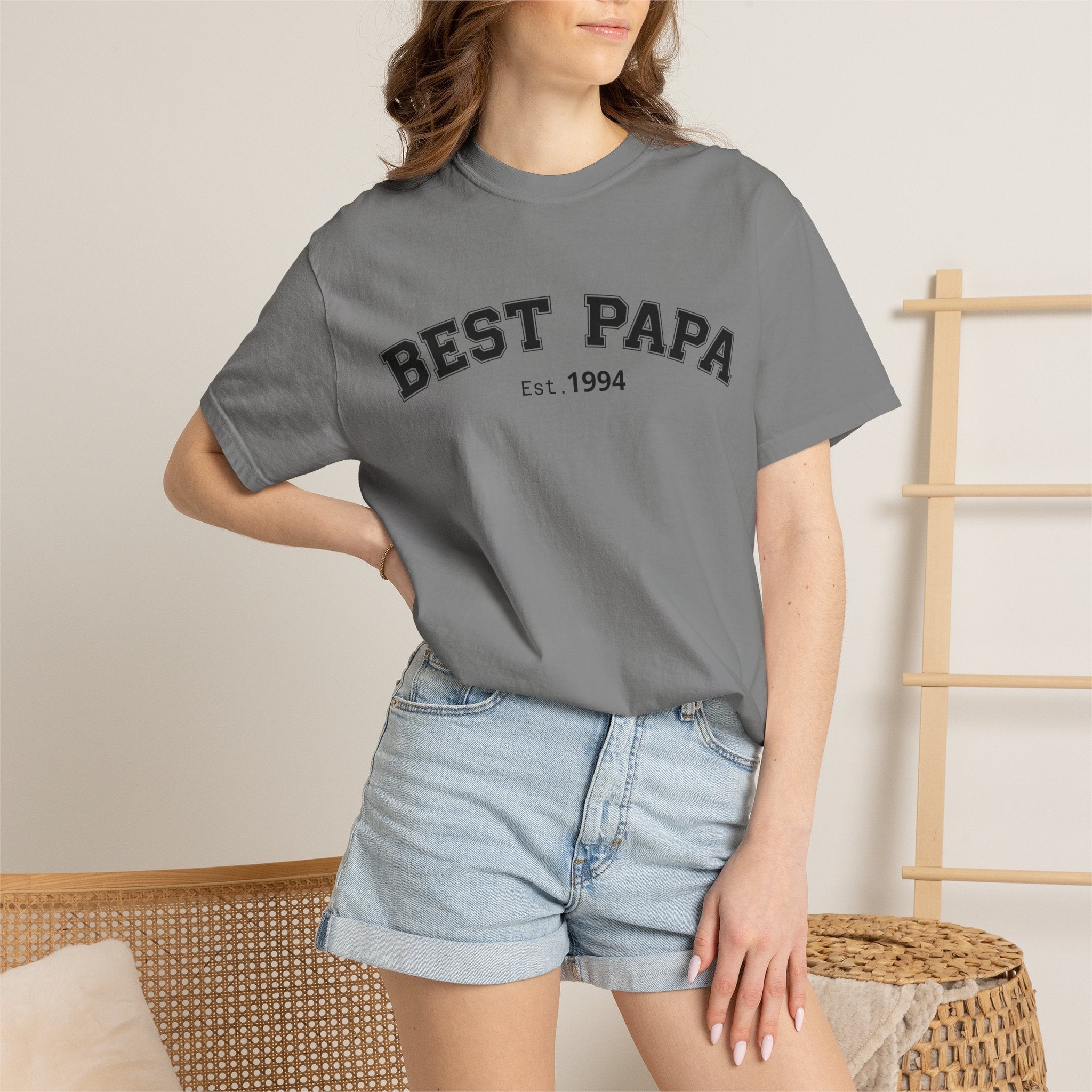 Best Papa "Personalize the Est. Date" T-Shirt — Father’s Day Gift Tee