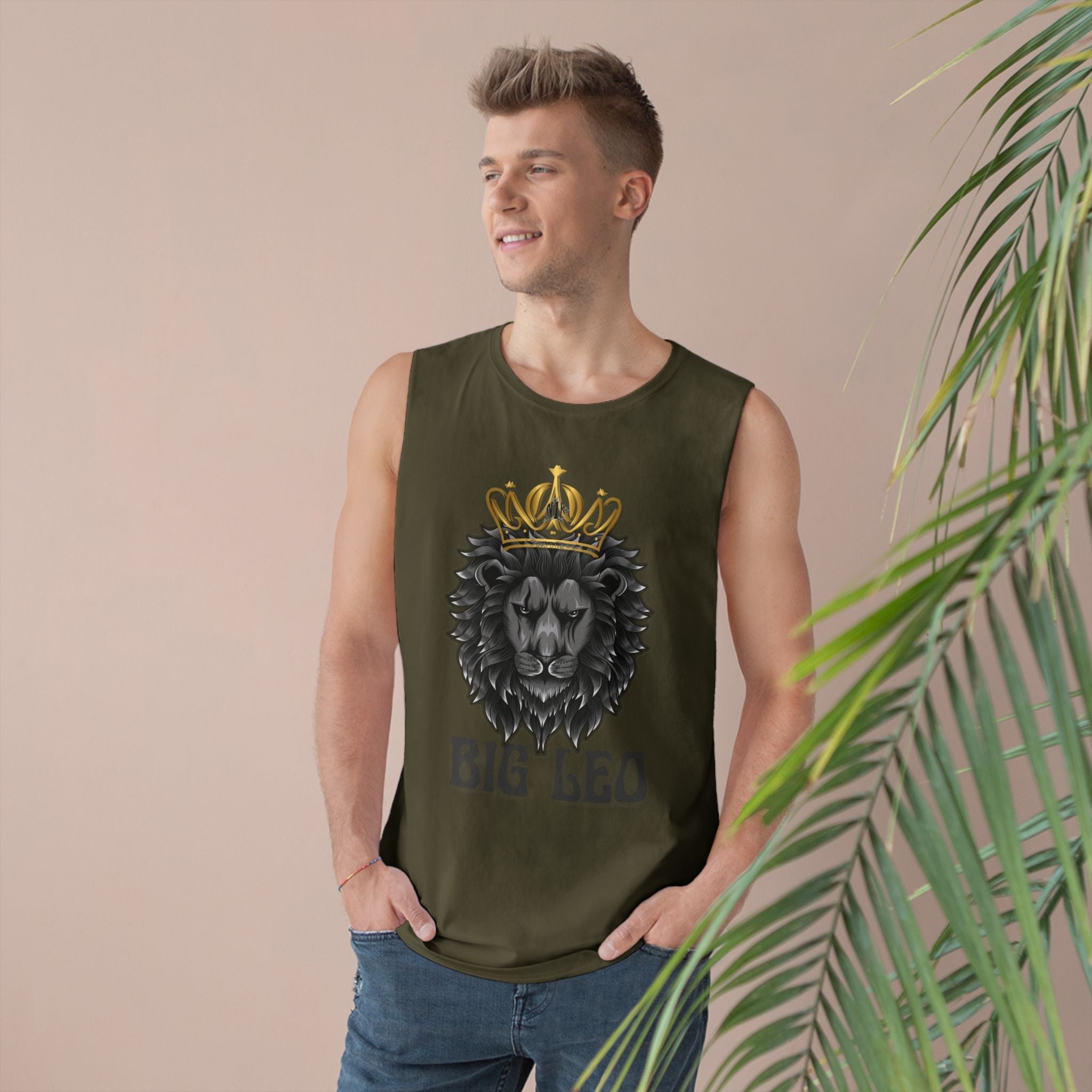 Big Leo Unisex Barnard Tank - Stylish Leo Graphic Tee, Zodiac Sign AppTank TopBig Leo Unisex Barnard Tank