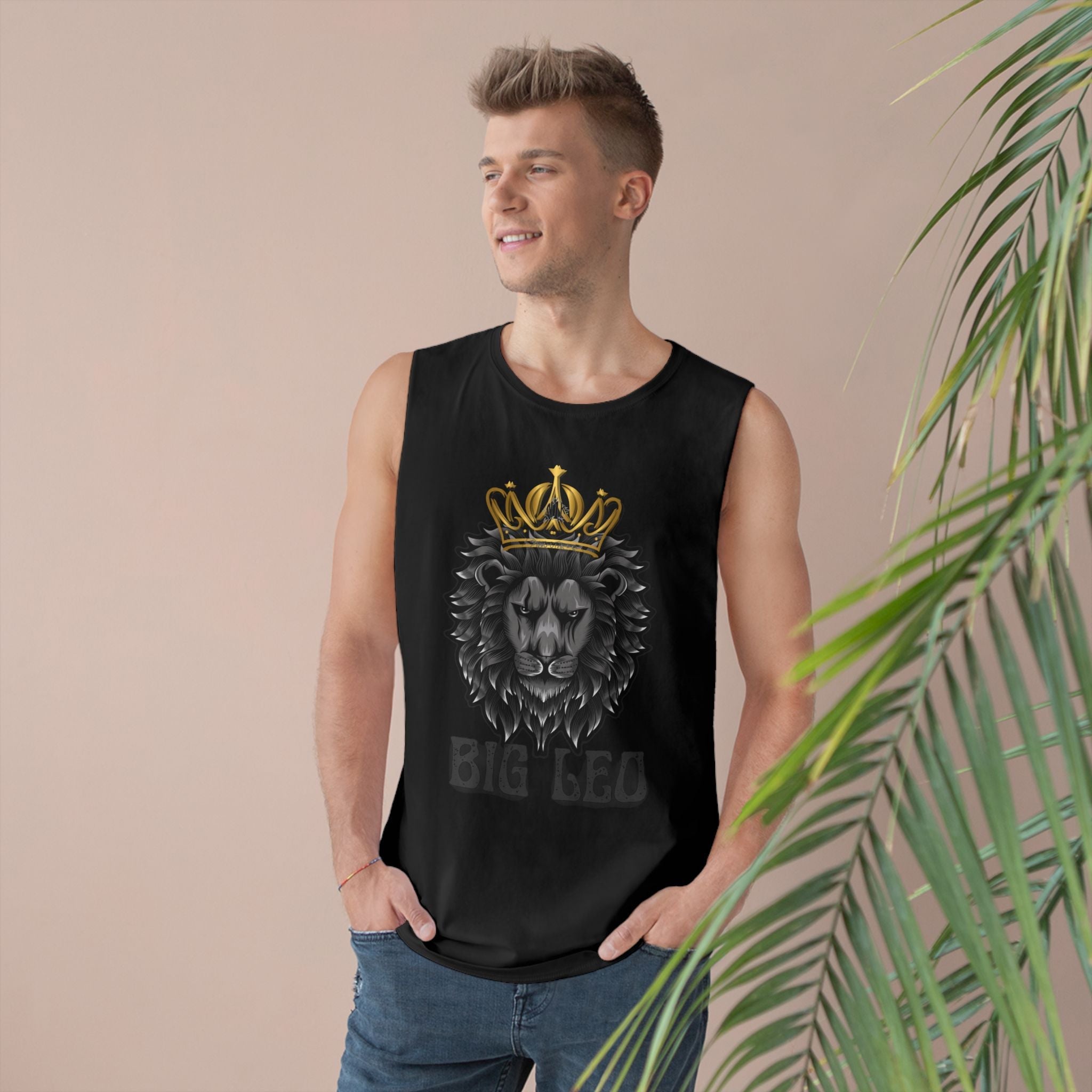 Big Leo Unisex Barnard Tank - Stylish Leo Graphic Tee, Zodiac Sign AppTank TopBig Leo Unisex Barnard Tank