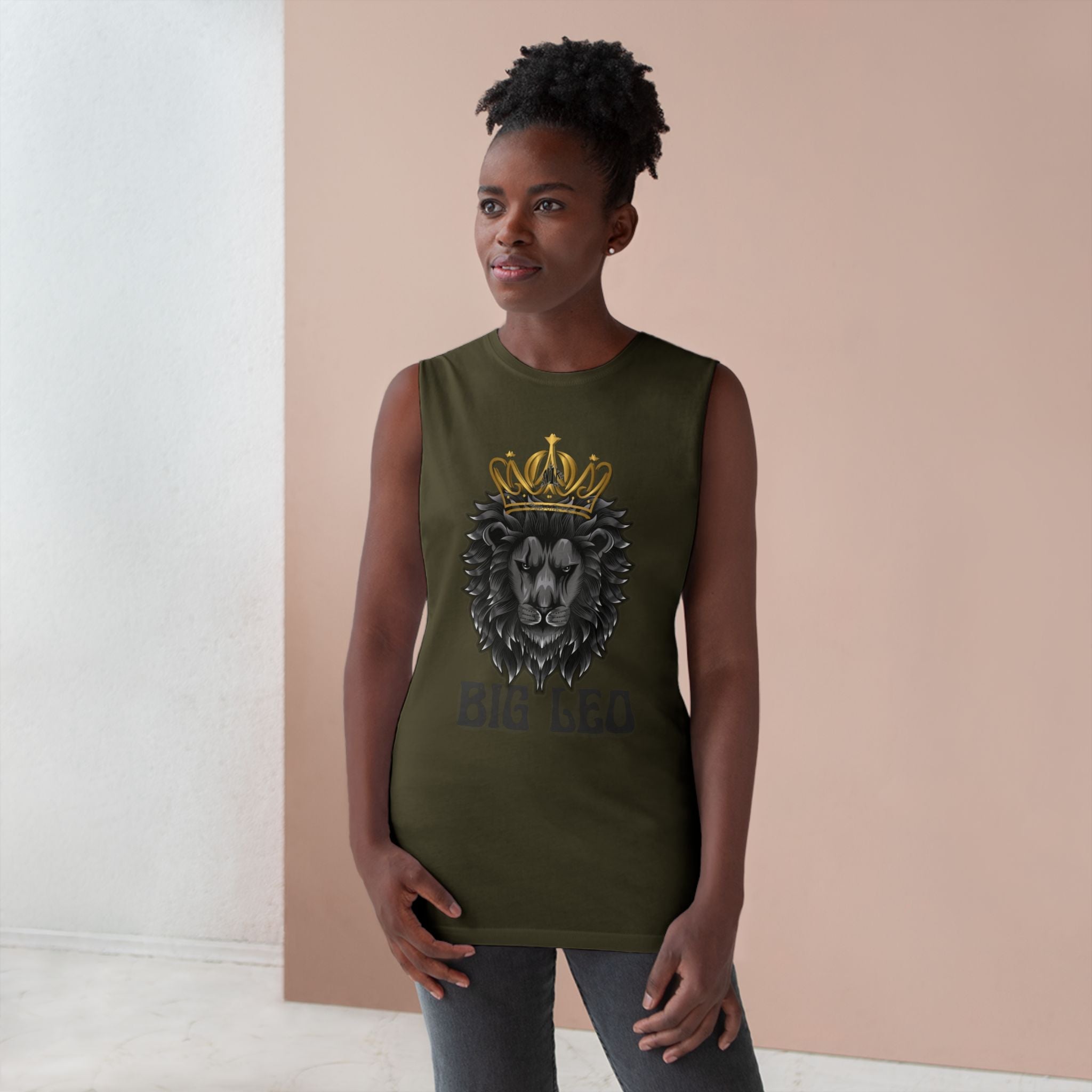 Big Leo Unisex Barnard Tank - Stylish Leo Graphic Tee, Zodiac Sign AppTank TopBig Leo Unisex Barnard Tank