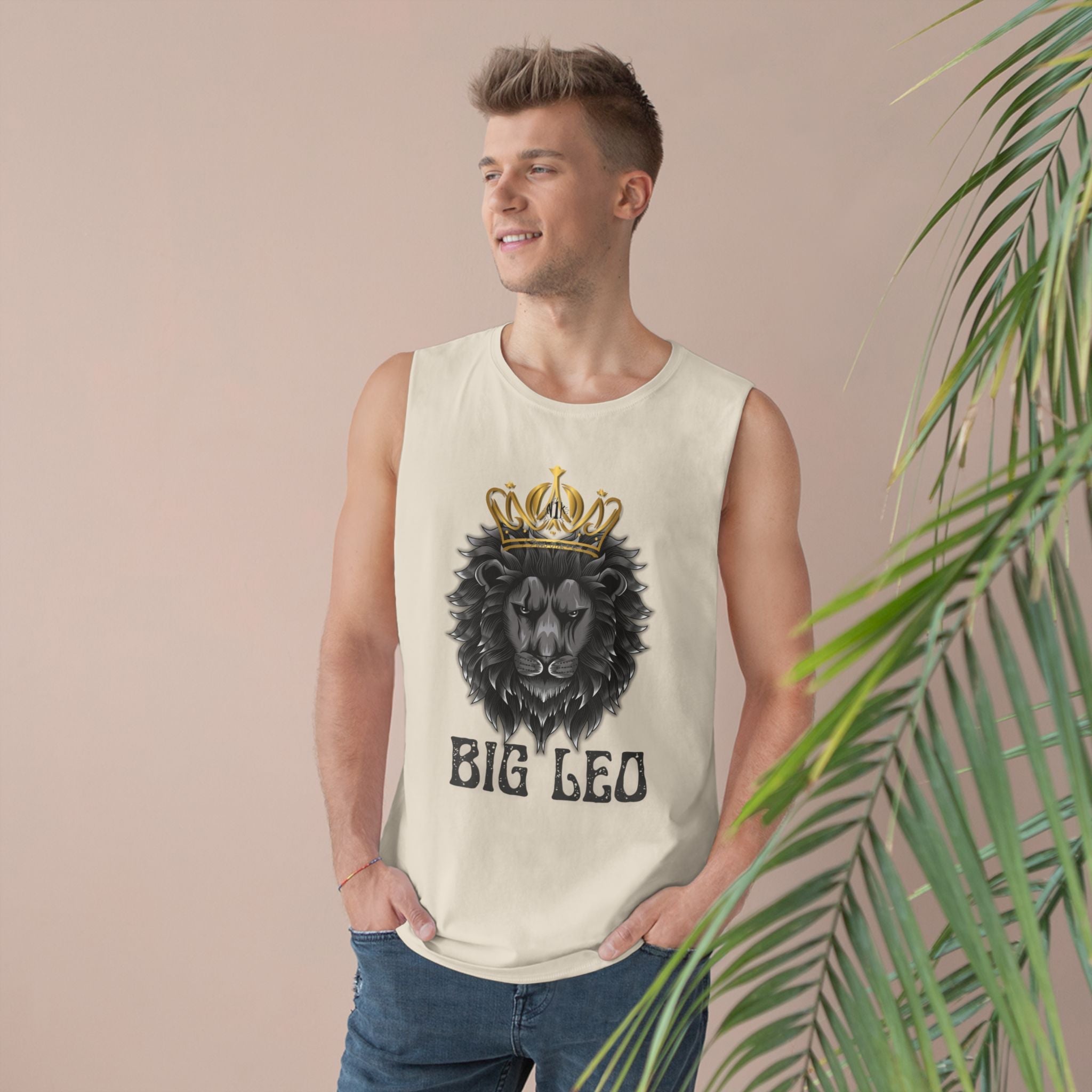 Big Leo Unisex Barnard Tank - Stylish Leo Graphic Tee, Zodiac Sign AppTank TopBig Leo Unisex Barnard Tank