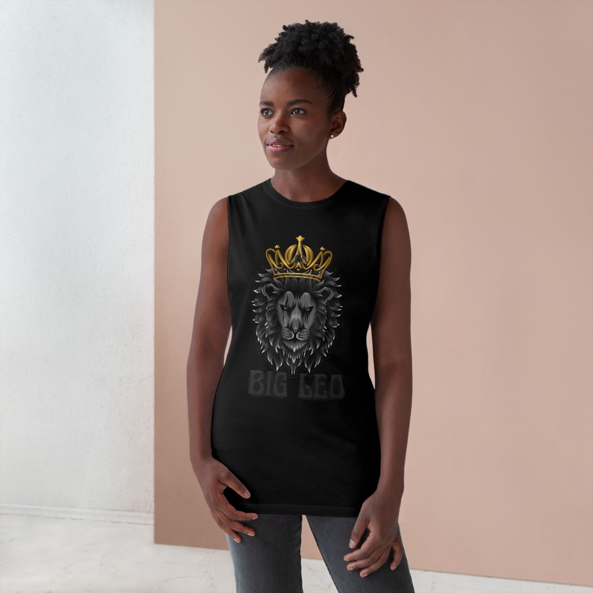 Big Leo Unisex Barnard Tank - Stylish Leo Graphic Tee, Zodiac Sign AppTank TopBig Leo Unisex Barnard Tank