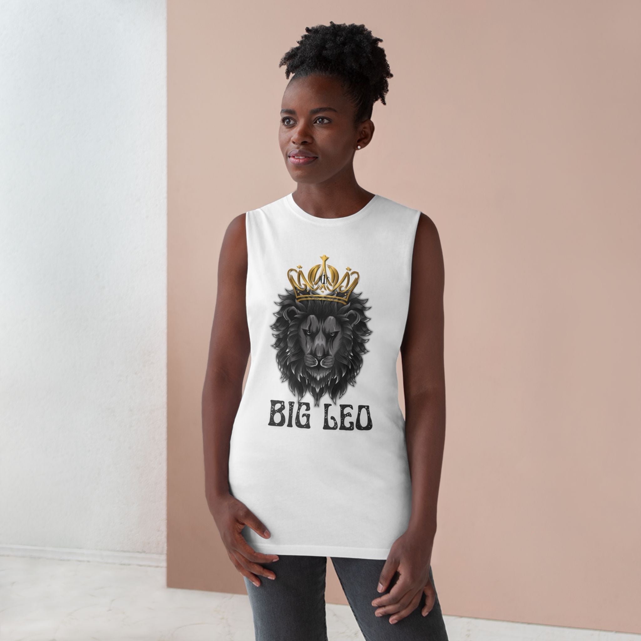 Big Leo Unisex Barnard Tank - Stylish Leo Graphic Tee, Zodiac Sign AppTank TopBig Leo Unisex Barnard Tank