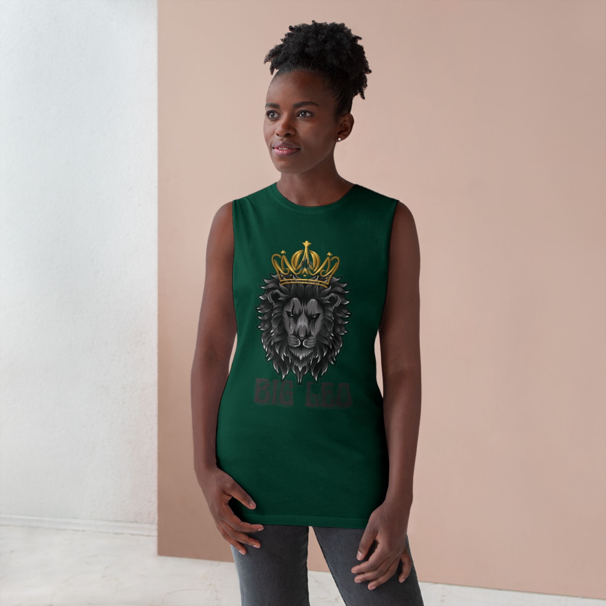 Big Leo Unisex Barnard Tank - Stylish Leo Graphic Tee, Zodiac Sign AppTank TopBig Leo Unisex Barnard Tank