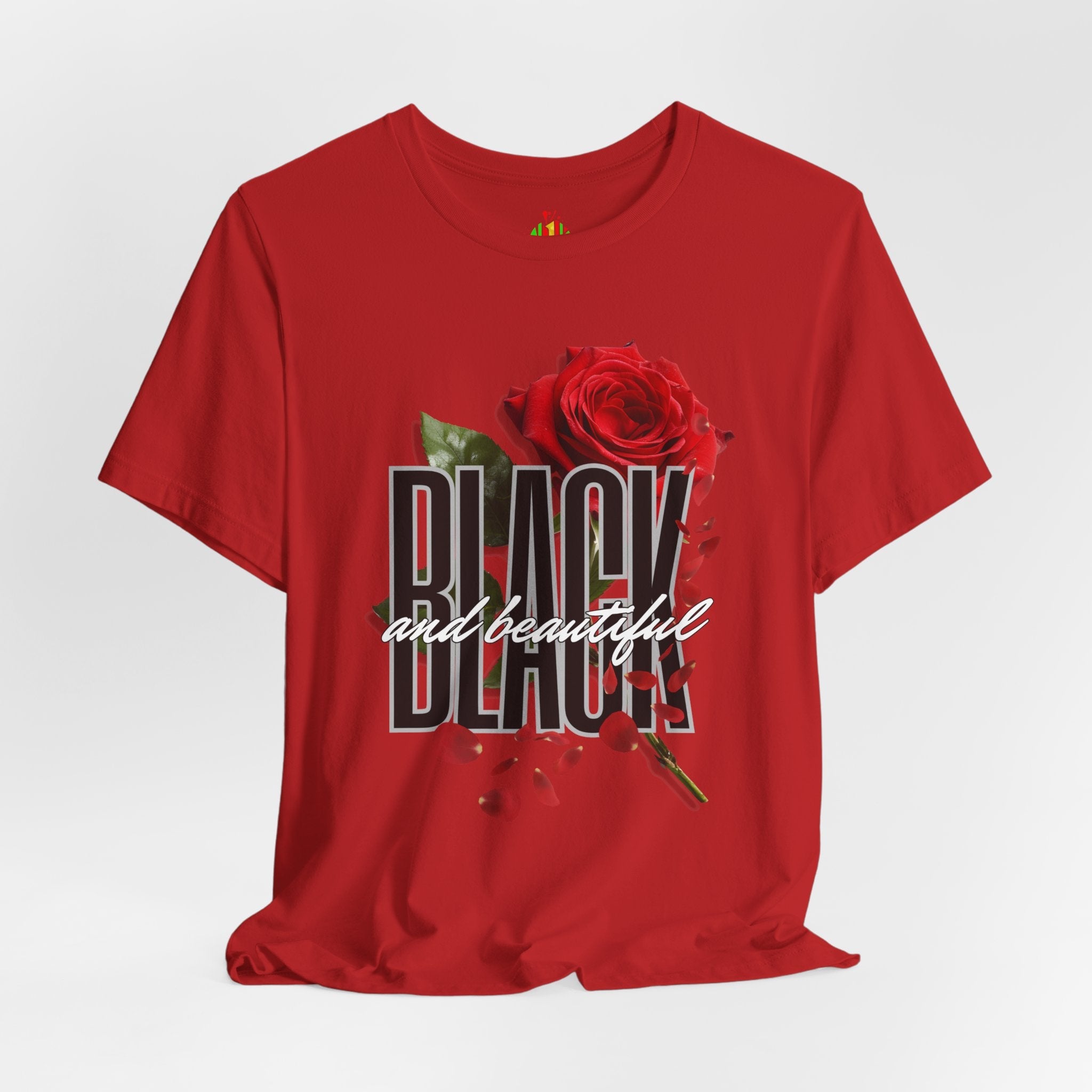 Black and Beautiful Unisex Tee, Floral Graphic Tee, Trendy T-Shirt, GiT-ShirtBlack and Beautiful Unisex Tee