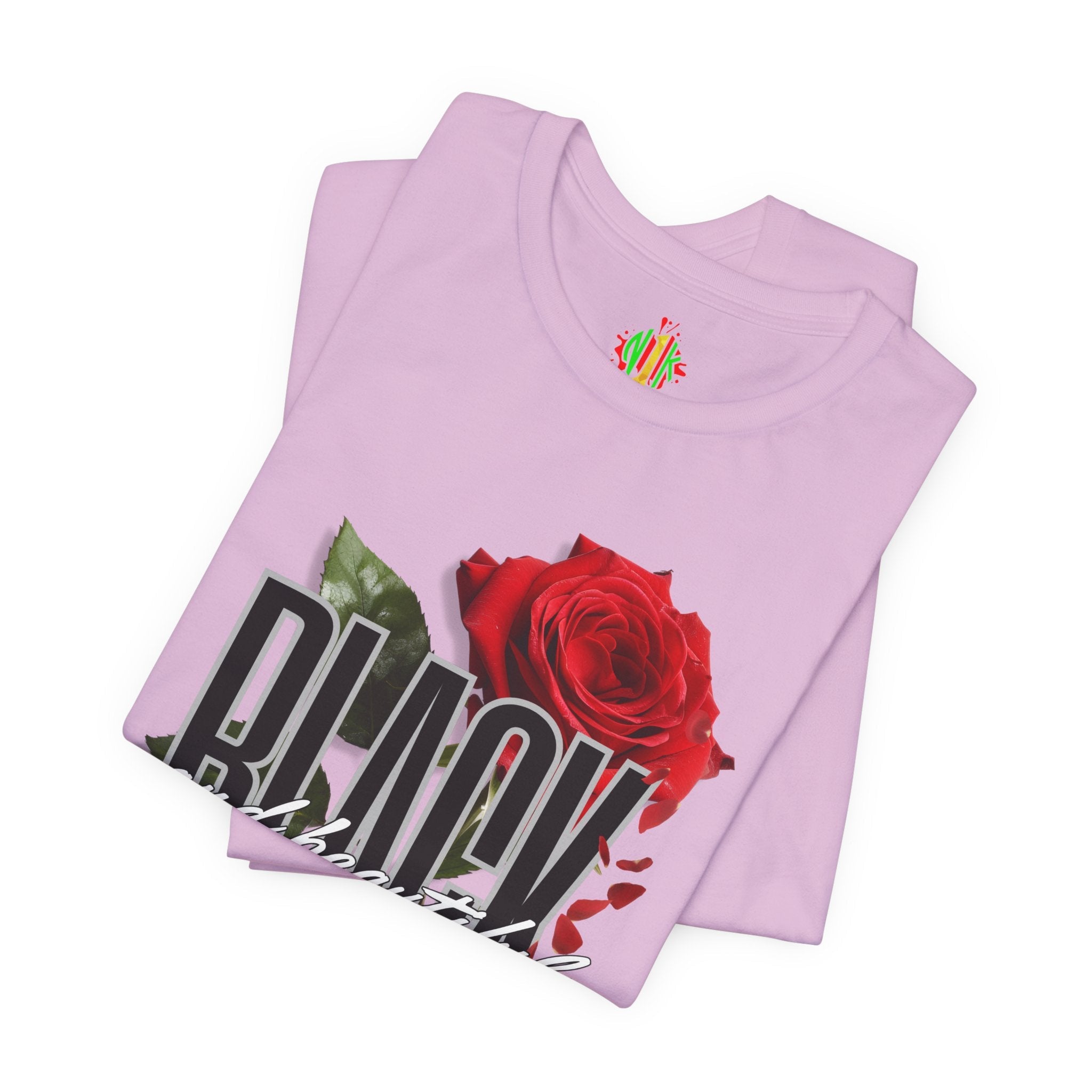 Black and Beautiful Unisex Tee, Floral Graphic Tee, Trendy T-Shirt, GiT-ShirtBlack and Beautiful Unisex Tee