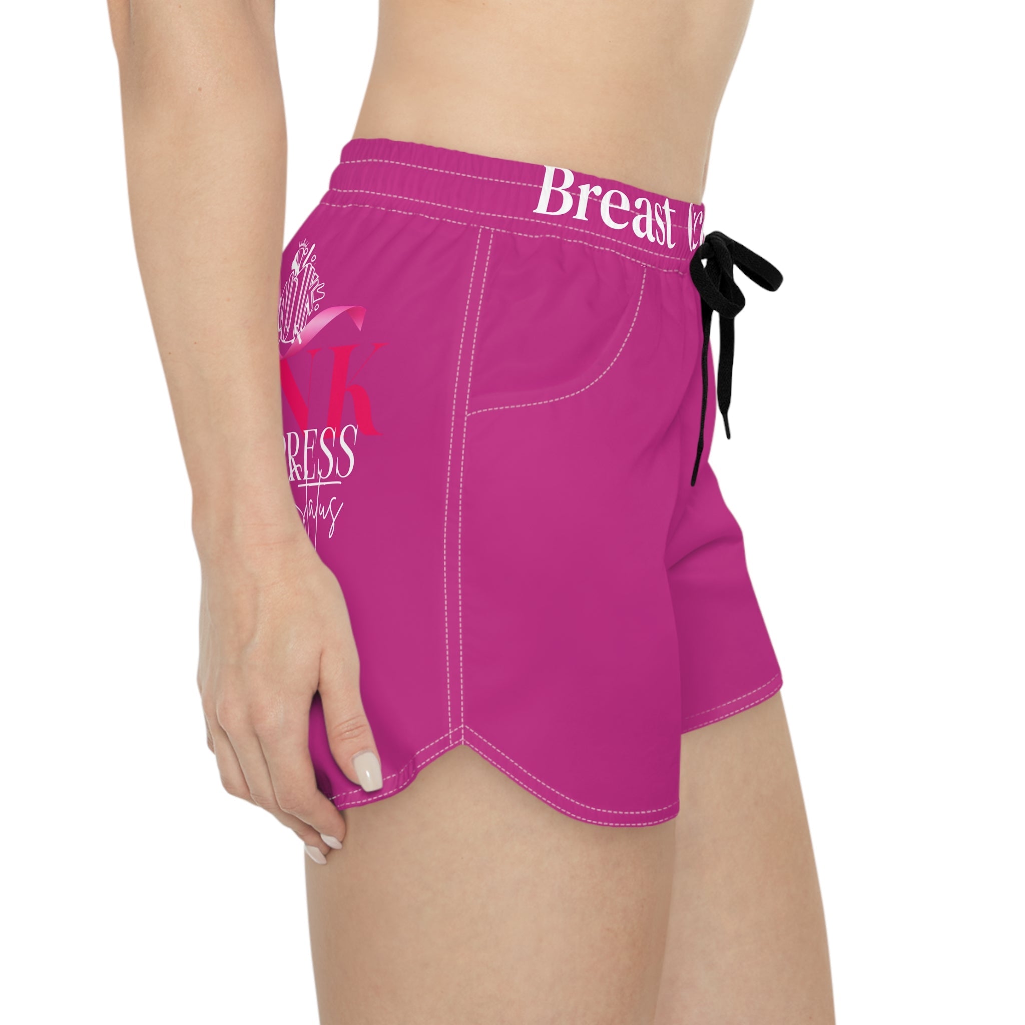 Breast Cancer Awareness Women's Casual Shorts — Empress Status Pink