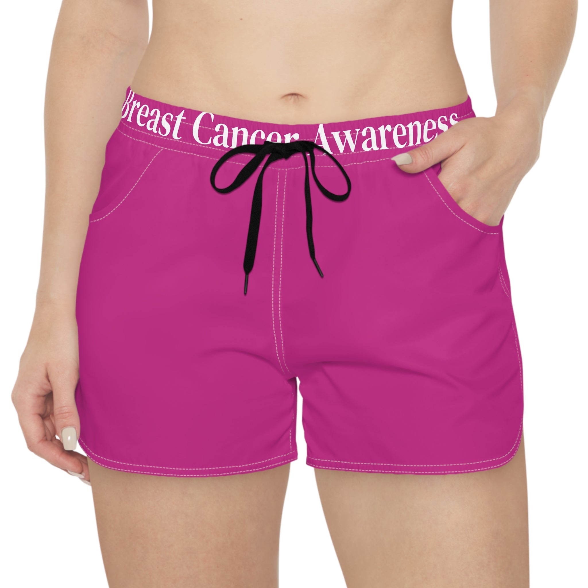 Breast Cancer Awareness Women's Casual Shorts — Empress Status Pink