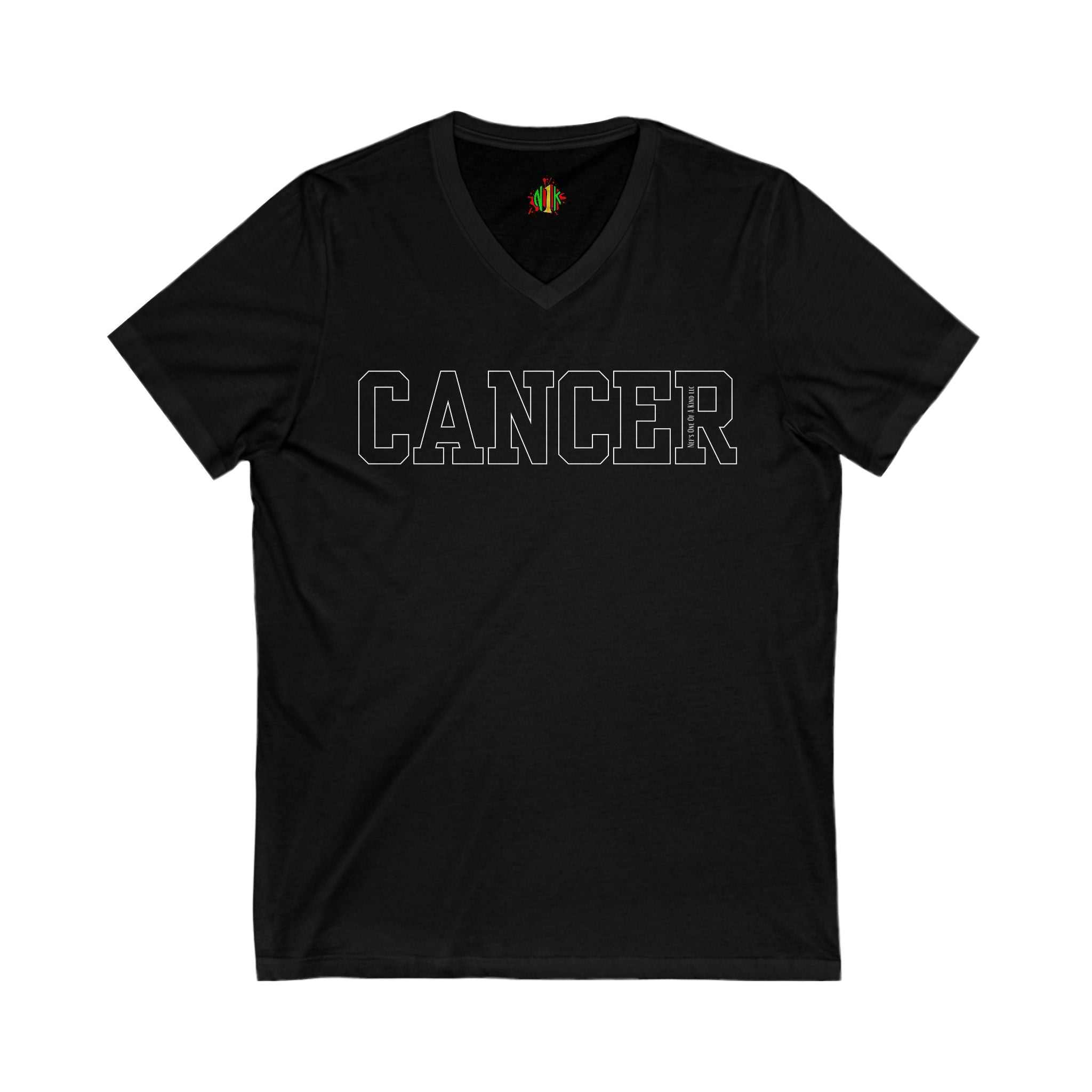Cancer Zodiac Sign Unisex V-Neck Tee, Support Cancer Patients, Gift foV-neckCancer Zodiac Sign