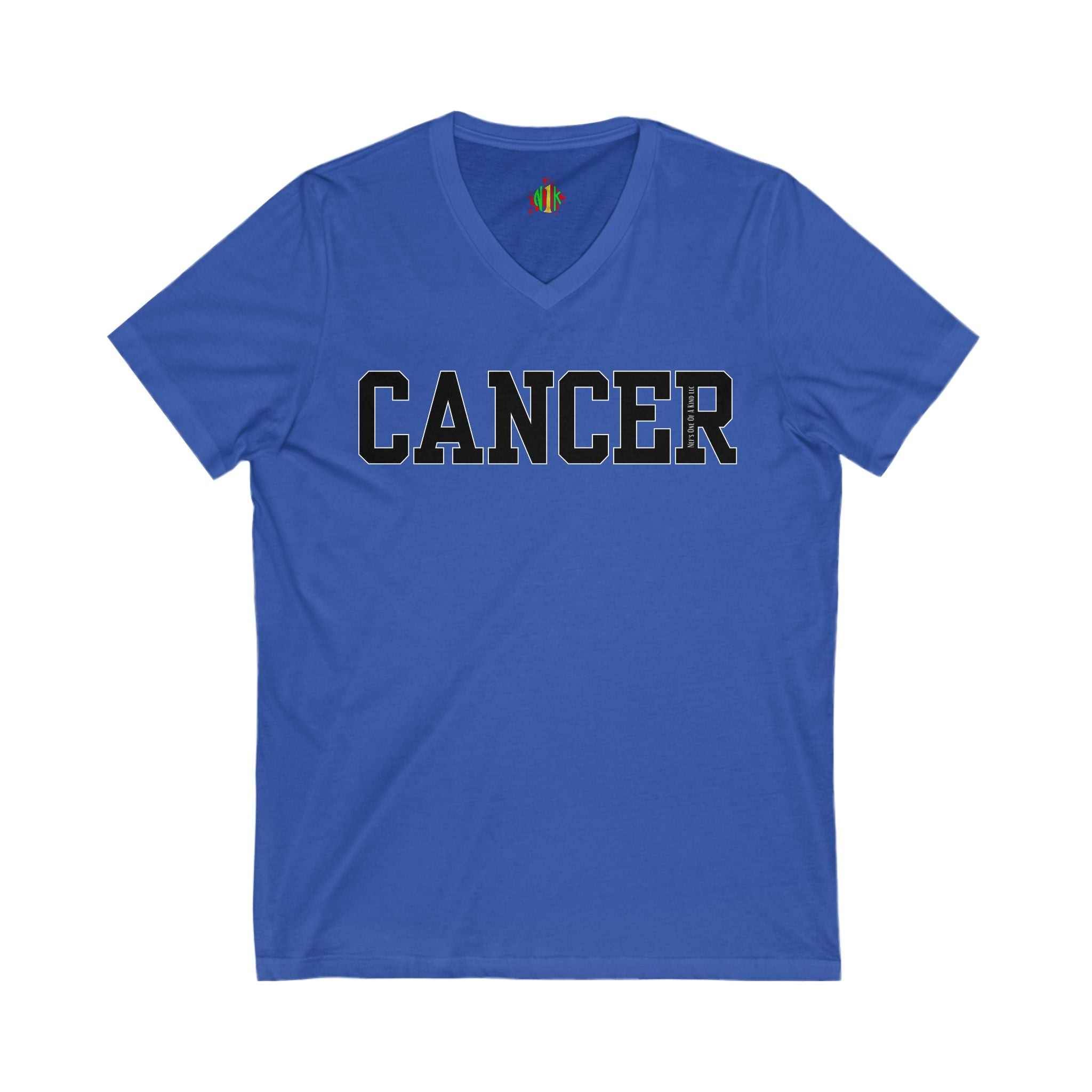 Cancer Zodiac Sign Unisex V-Neck Tee, Support Cancer Patients, Gift foV-neckCancer Zodiac Sign