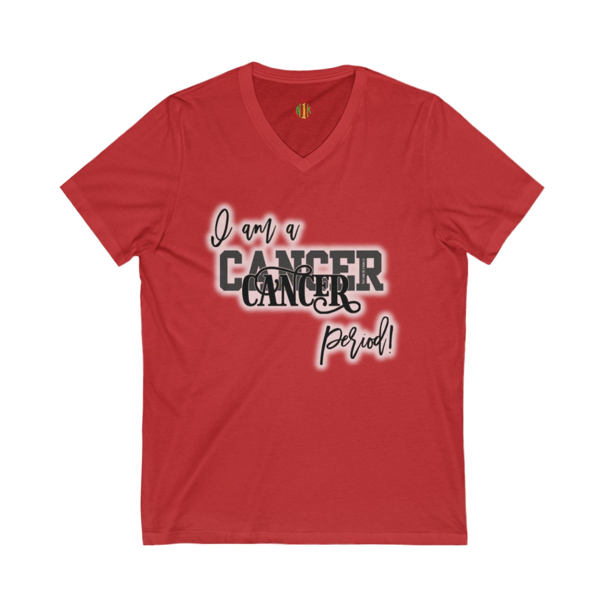 Cancer Zodiac V-Neck Tee, Astrology Shirt, Birthday Gift for Cancer, TV-neckCancer Zodiac V-Neck Tee