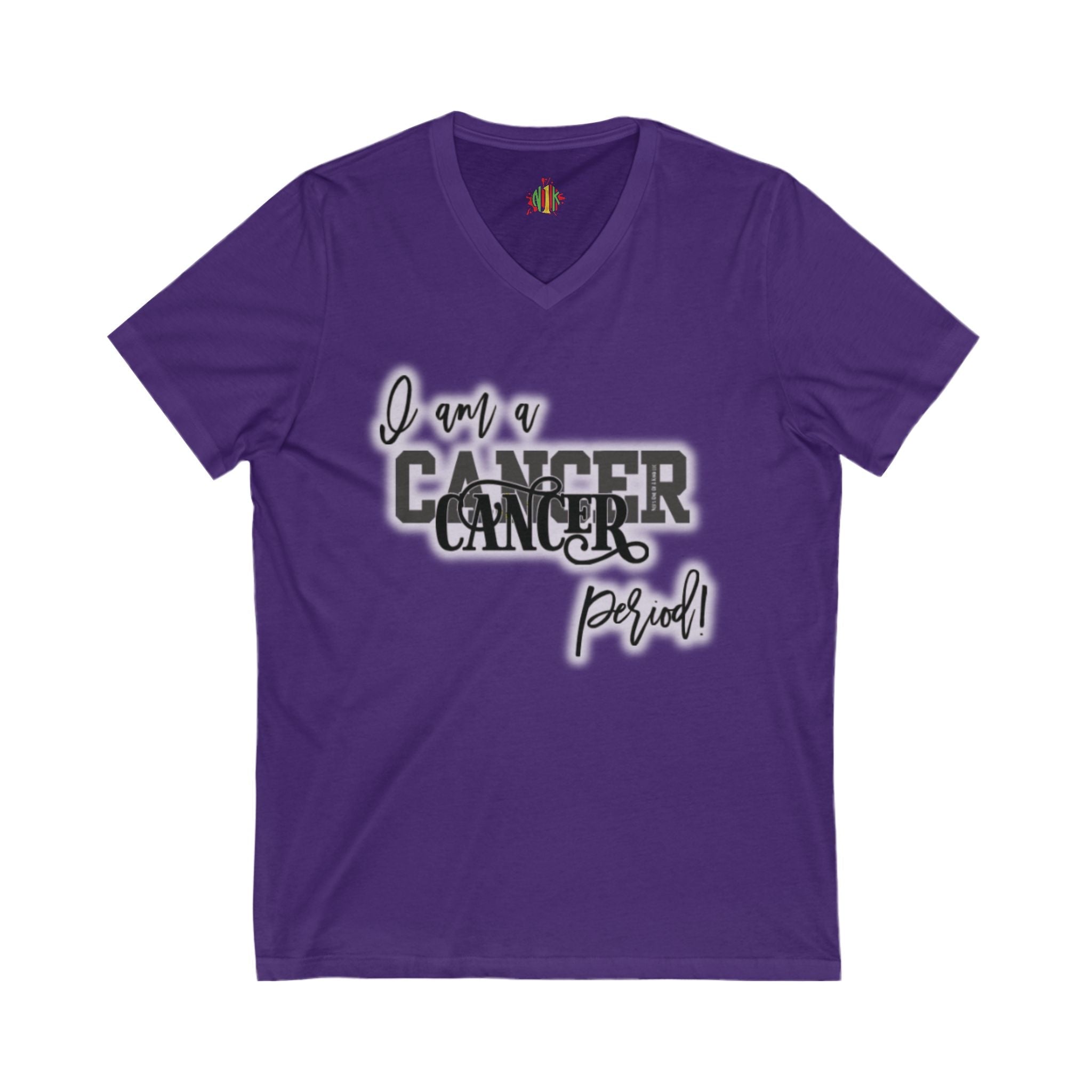 Cancer Zodiac V-Neck Tee, Astrology Shirt, Birthday Gift for Cancer, TV-neckCancer Zodiac V-Neck Tee
