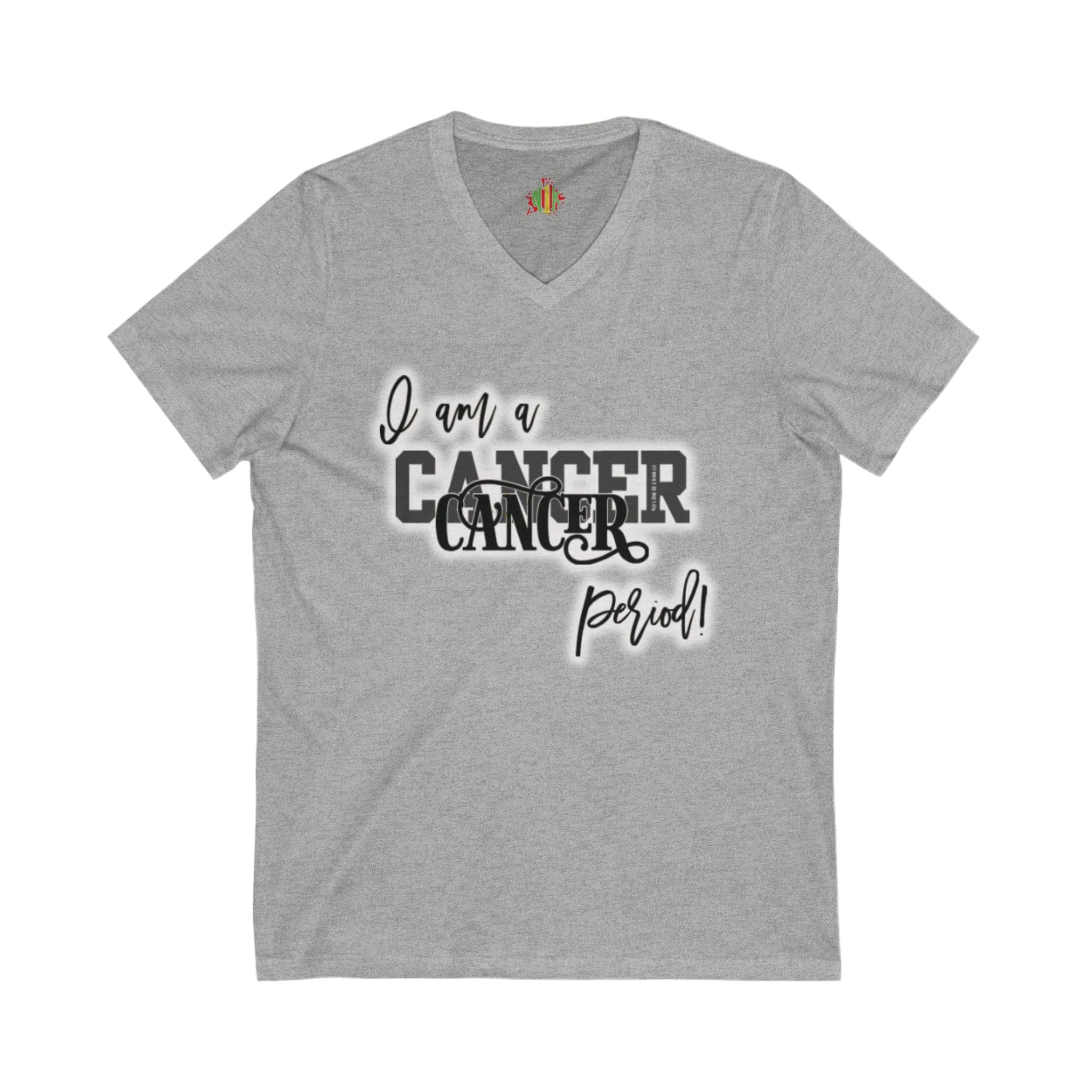 Cancer Zodiac V-Neck Tee, Astrology Shirt, Birthday Gift for Cancer, TV-neckCancer Zodiac V-Neck Tee