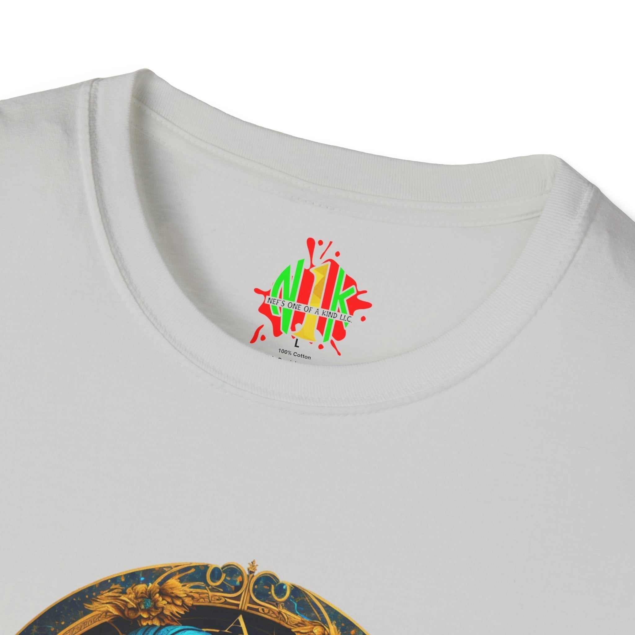 Capricorn Tee unisex soft-style cotton t-shirt with size guide and durable collar design