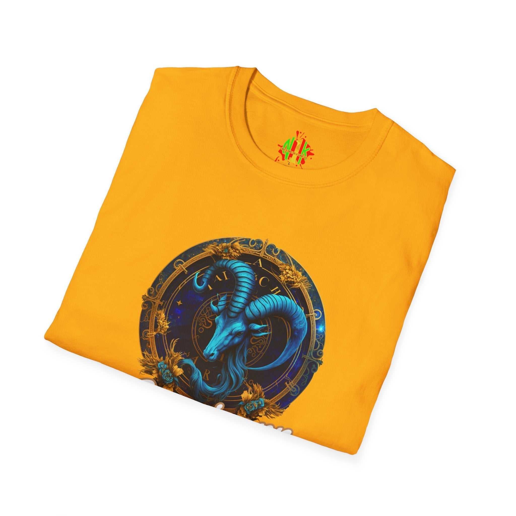 Unisex Capricorn Tee made of soft 100% cotton with classic fit and crew neckline