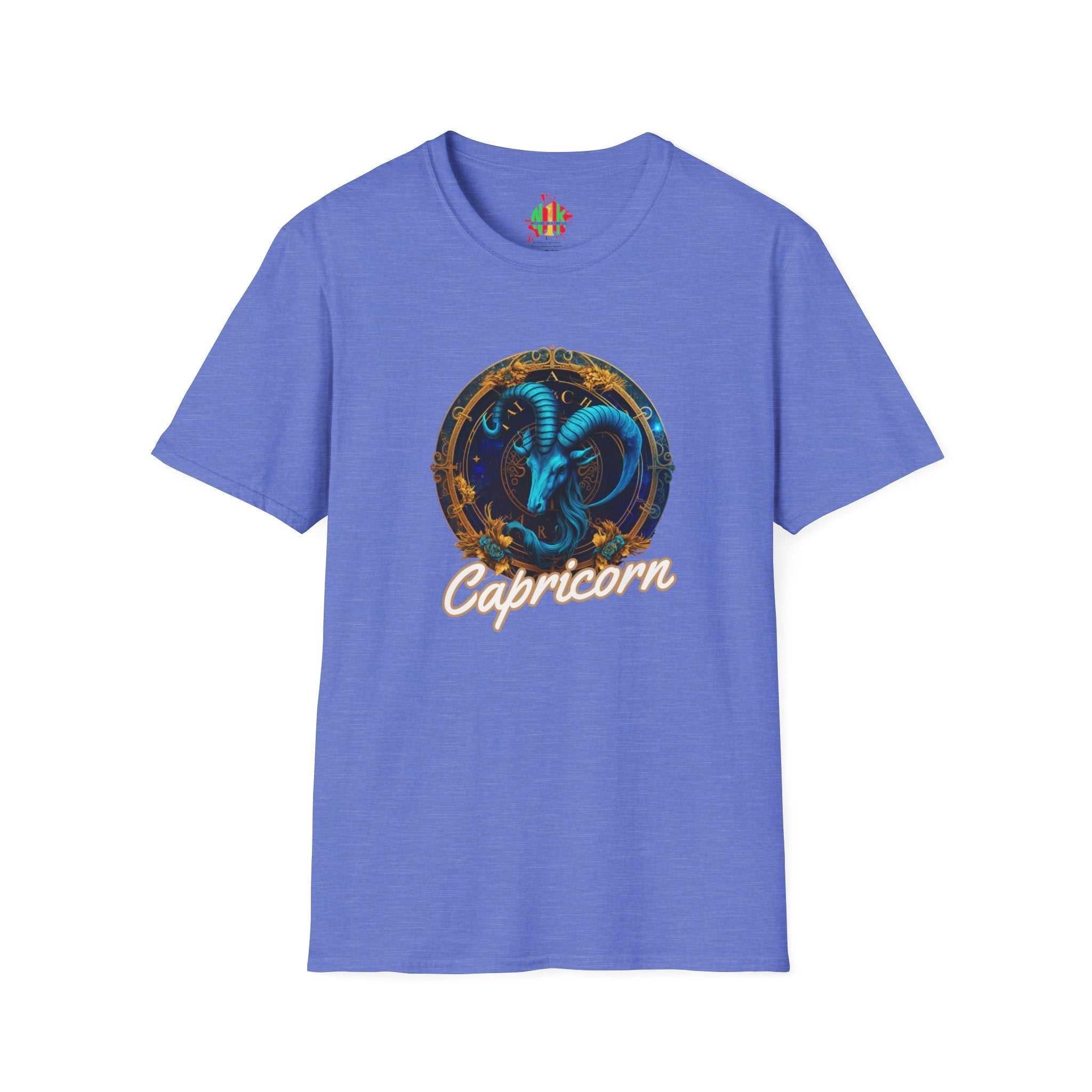 Capricorn Tee unisex soft-style 100% cotton classic fit t-shirt with ribbed collar and durable twill tape shoulders