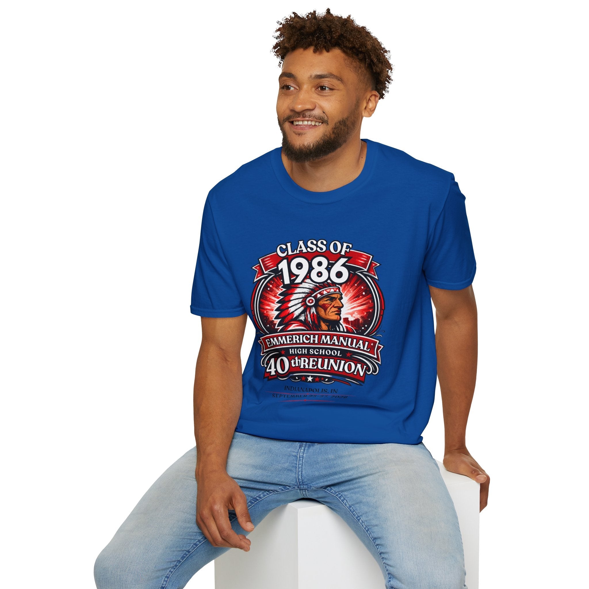 Class of 1986 40th Reunion T-Shirt — Emmerich Manual High School Alumni Tee - Another Customized Smile