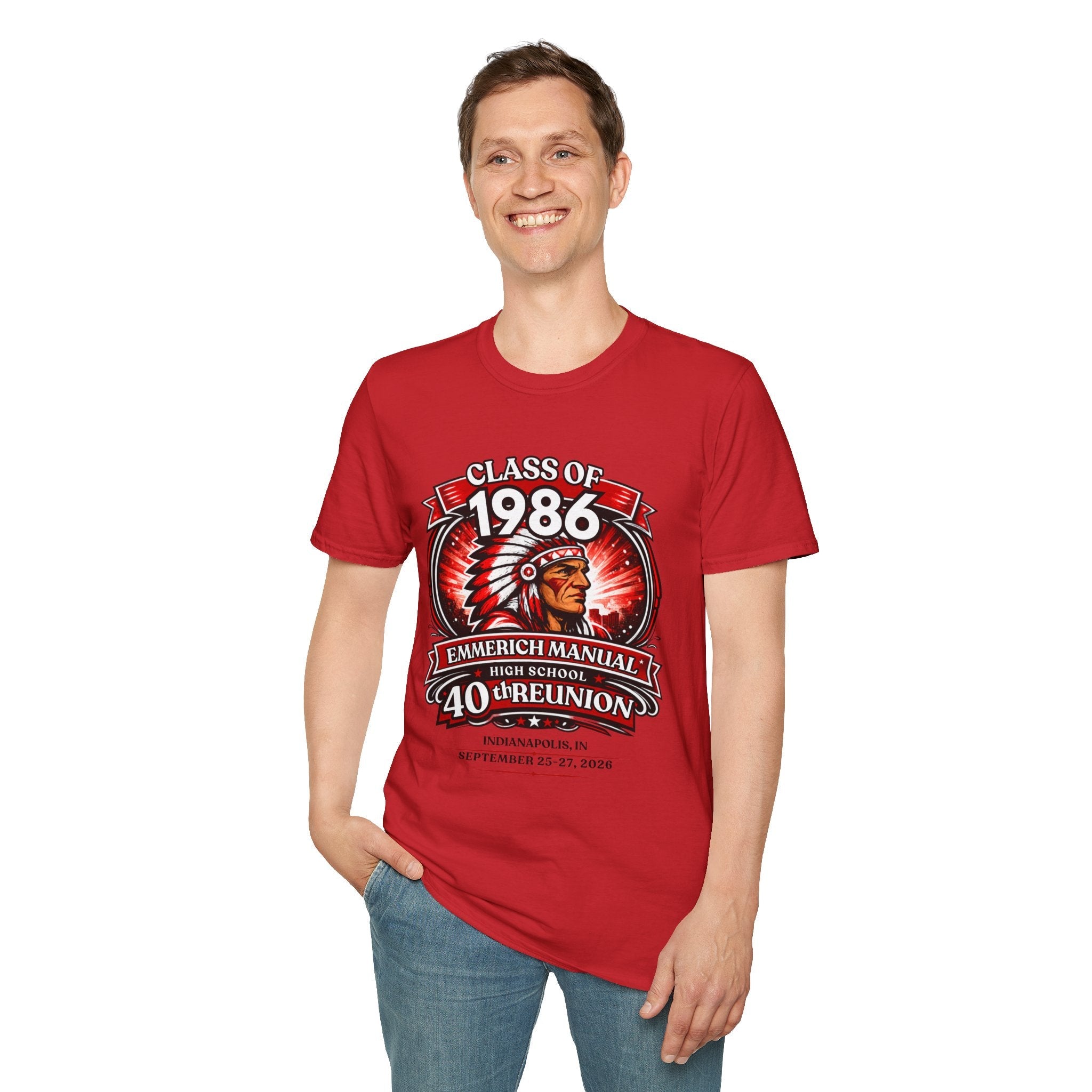 Class of 1986 40th Reunion T-Shirt — Emmerich Manual High School Alumni Tee - Another Customized Smile