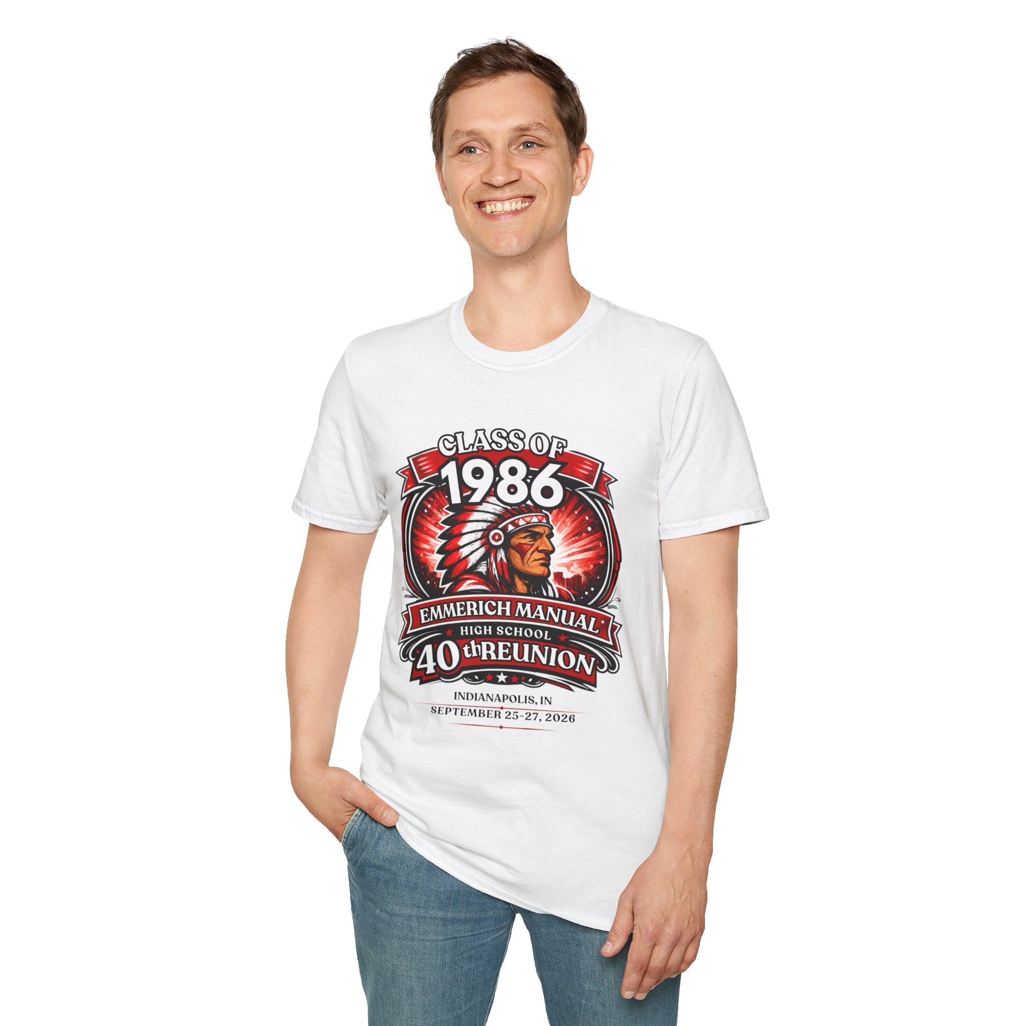 Class of 1986 40th Reunion T-Shirt — Emmerich Manual High School Alumni Tee - Another Customized Smile
