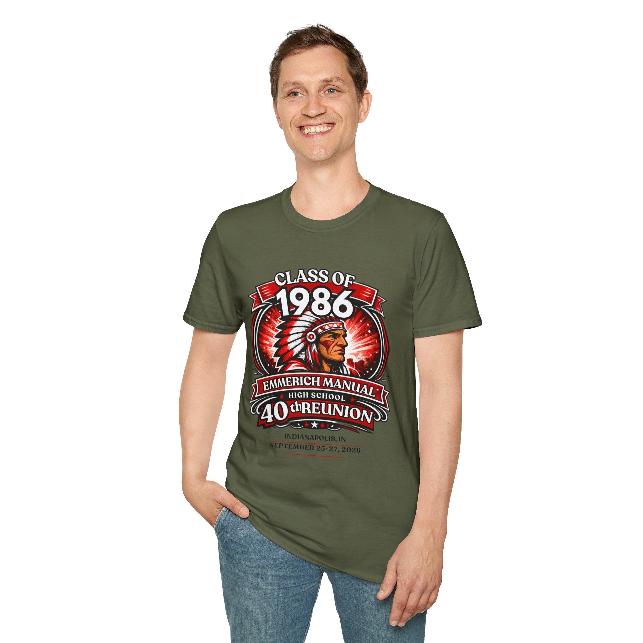 Class of 1986 40th Reunion T-Shirt — Emmerich Manual High School Alumni Tee - Another Customized Smile