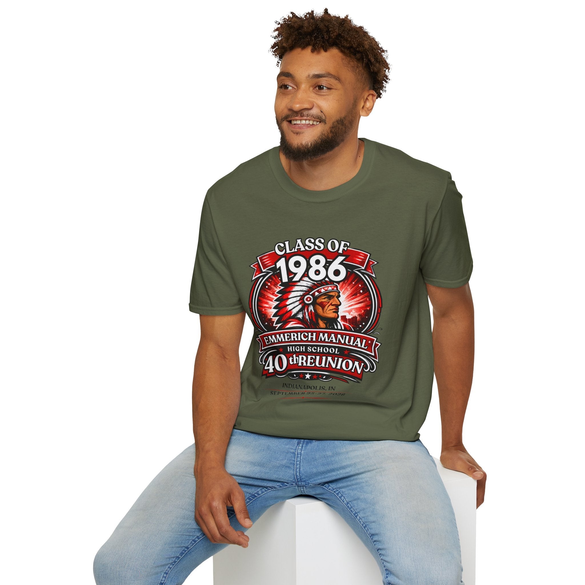 Class of 1986 40th Reunion T-Shirt — Emmerich Manual High School Alumni Tee - Another Customized Smile