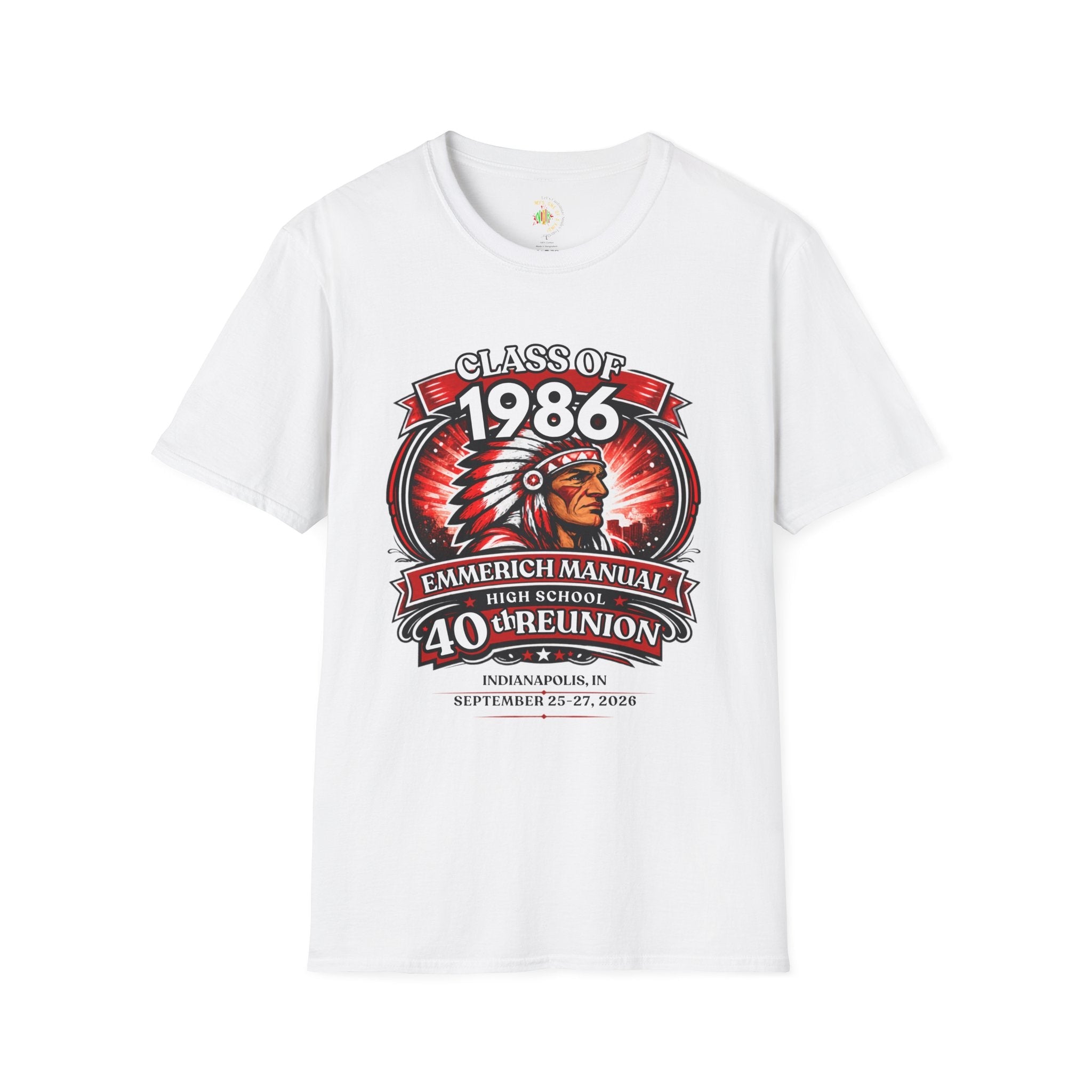Class of 1986 40th Reunion T-Shirt — Emmerich Manual High School Alumni Tee - Another Customized Smile