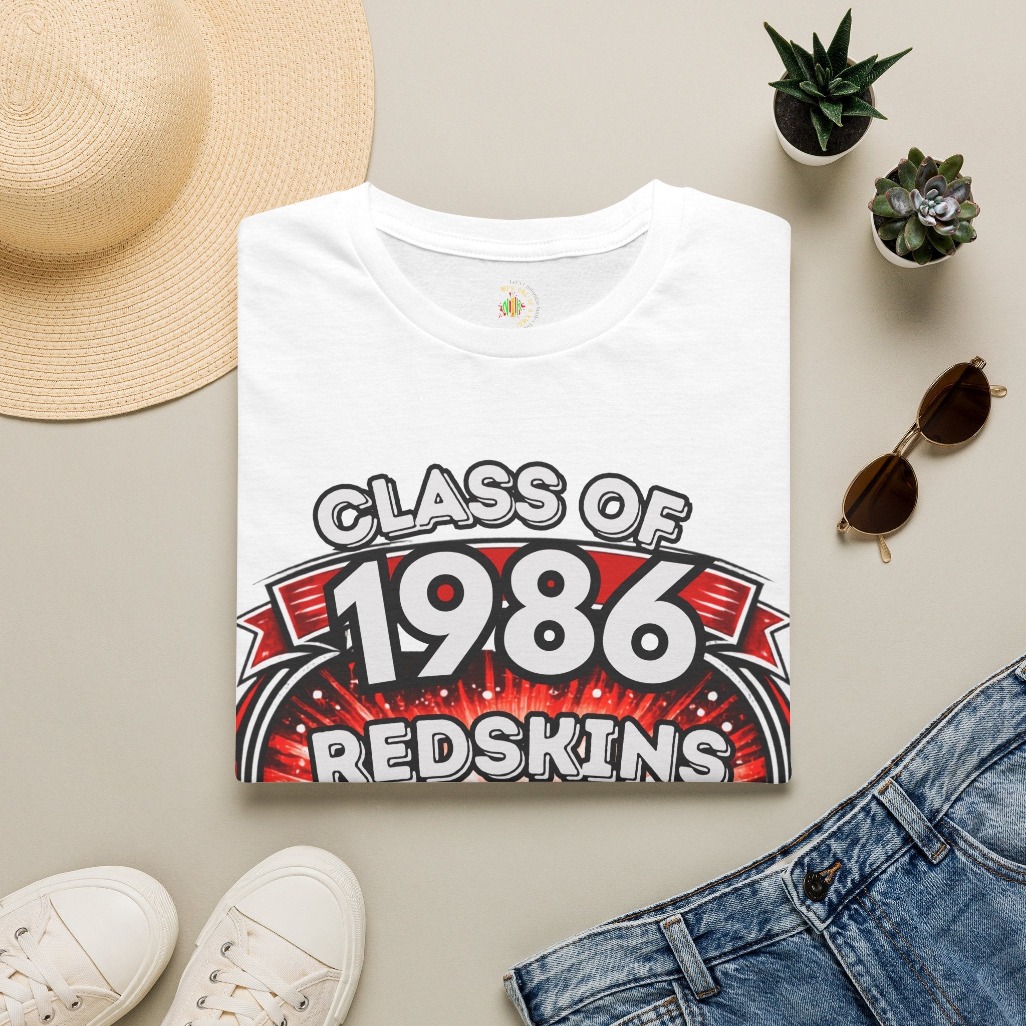 Class of 1986 Reunion T-Shirt — 40th Anniversary Redskins Emmerich Manual - Another Customized Smile