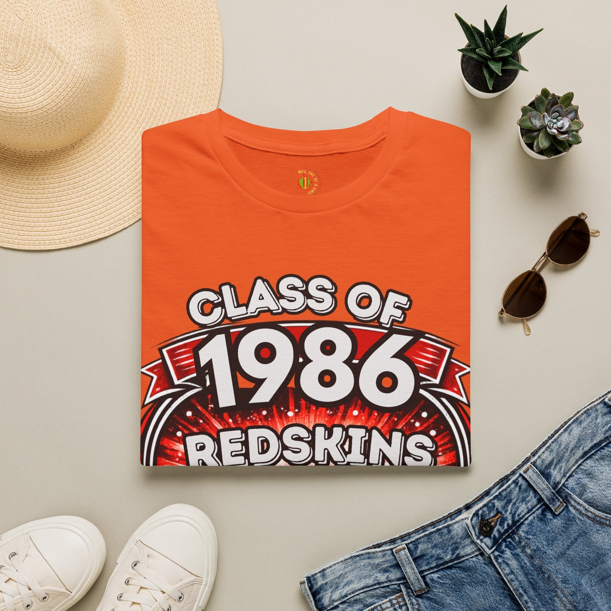Class of 1986 Reunion T-Shirt — 40th Anniversary Redskins Emmerich Manual - Another Customized Smile