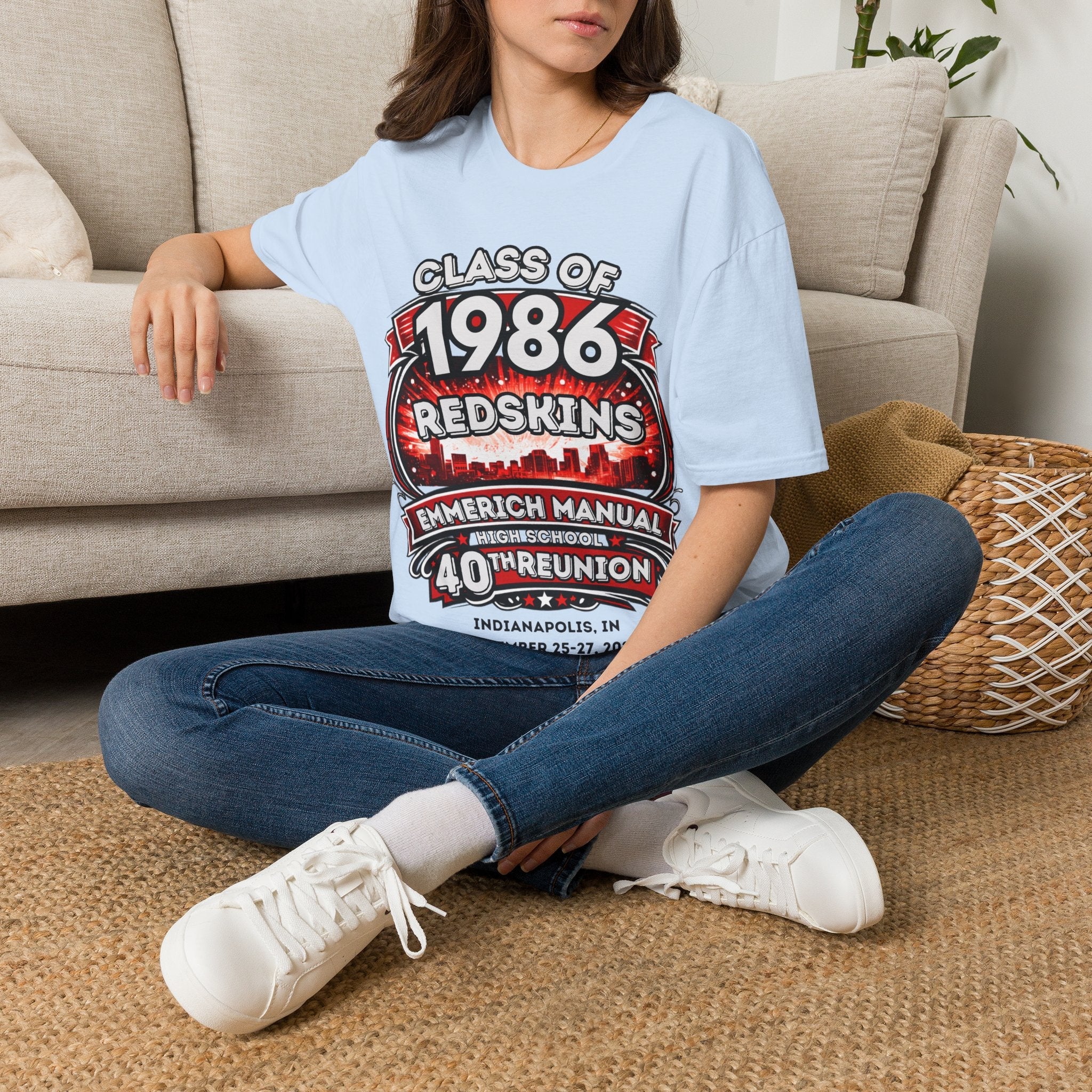 Class of 1986 Reunion T-Shirt — 40th Anniversary Redskins Emmerich Manual - Another Customized Smile